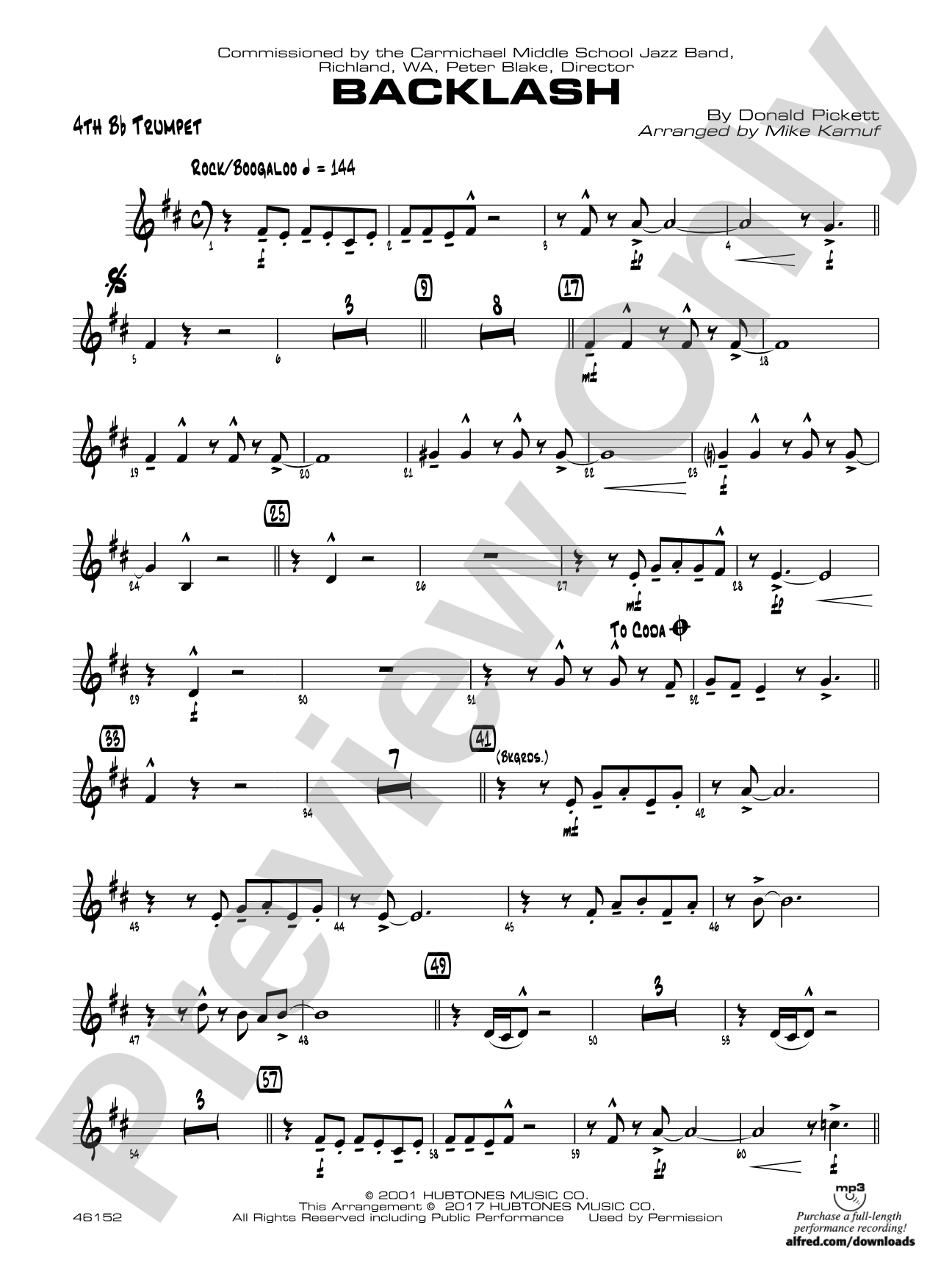 Backlash: 4th B-flat Trumpet