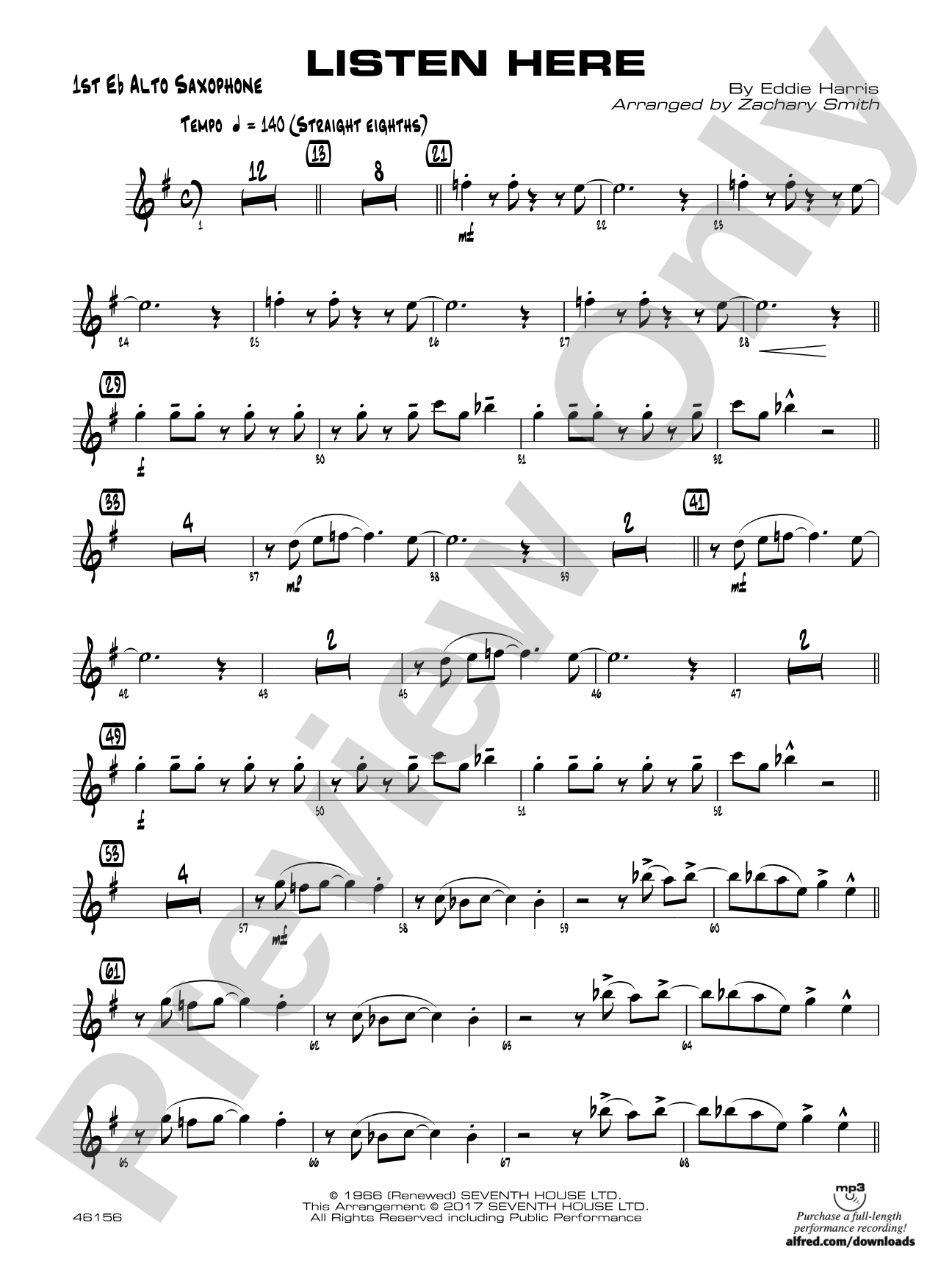 Listen Here: E-flat Alto Saxophone