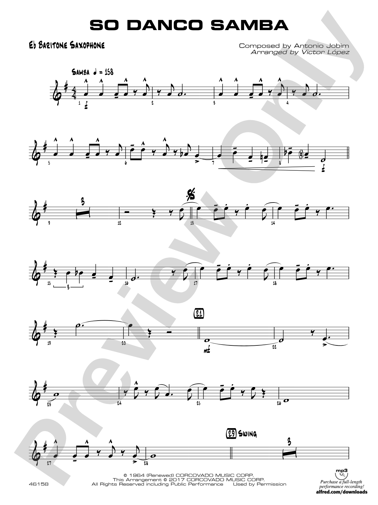 So Danco Samba: E-flat Baritone Saxophone