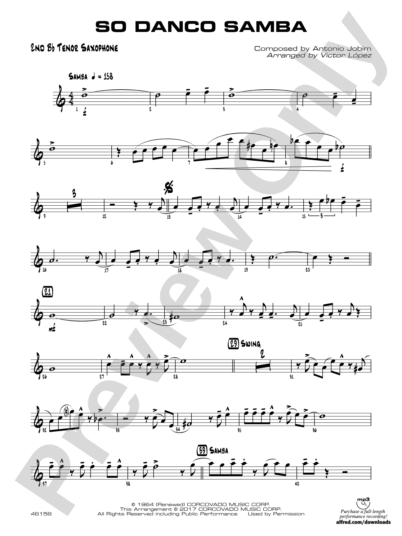 So Danco Samba: 2nd B-flat Tenor Saxophone