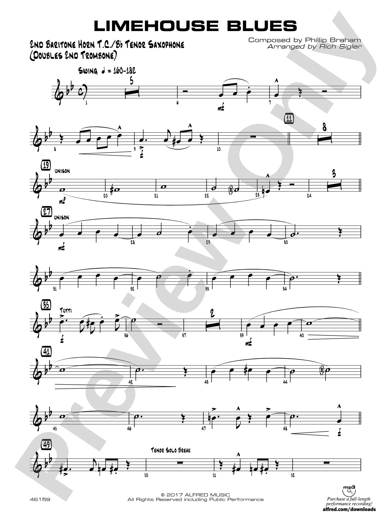 Limehouse Blues: 2nd Baritone T.C.