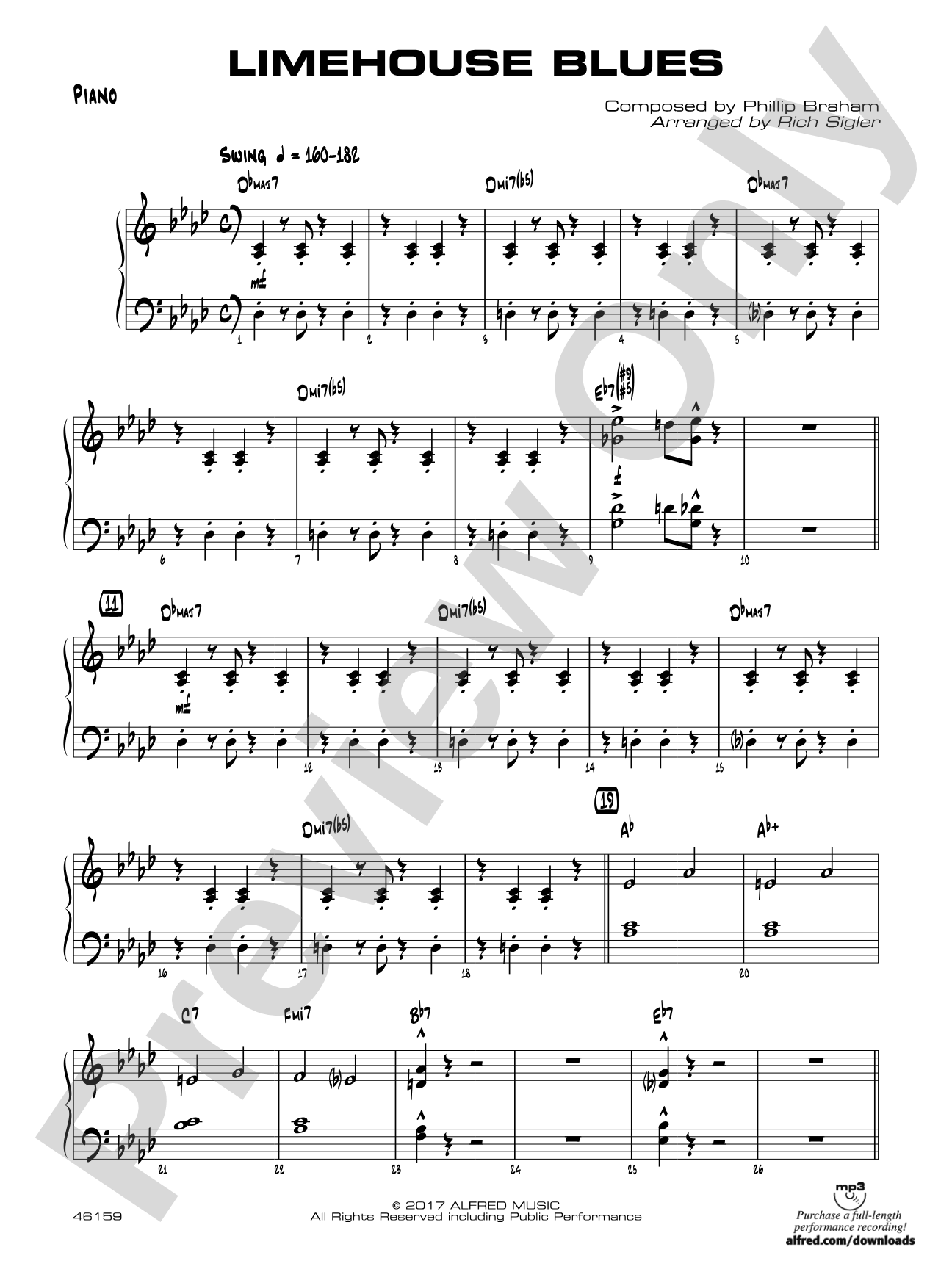 Limehouse Blues: Piano Accompaniment