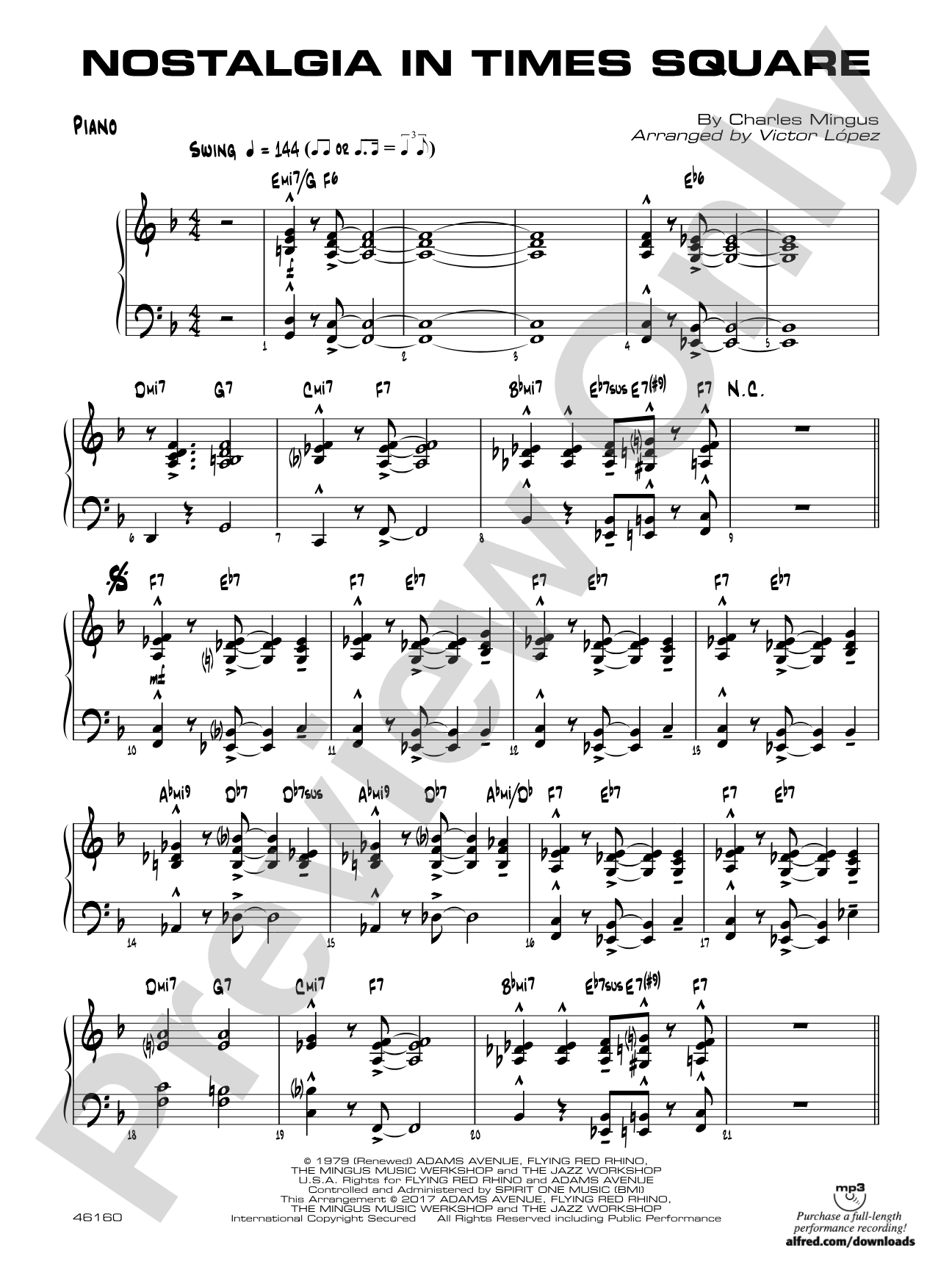 Nostalgia in Times Square: Piano Accompaniment