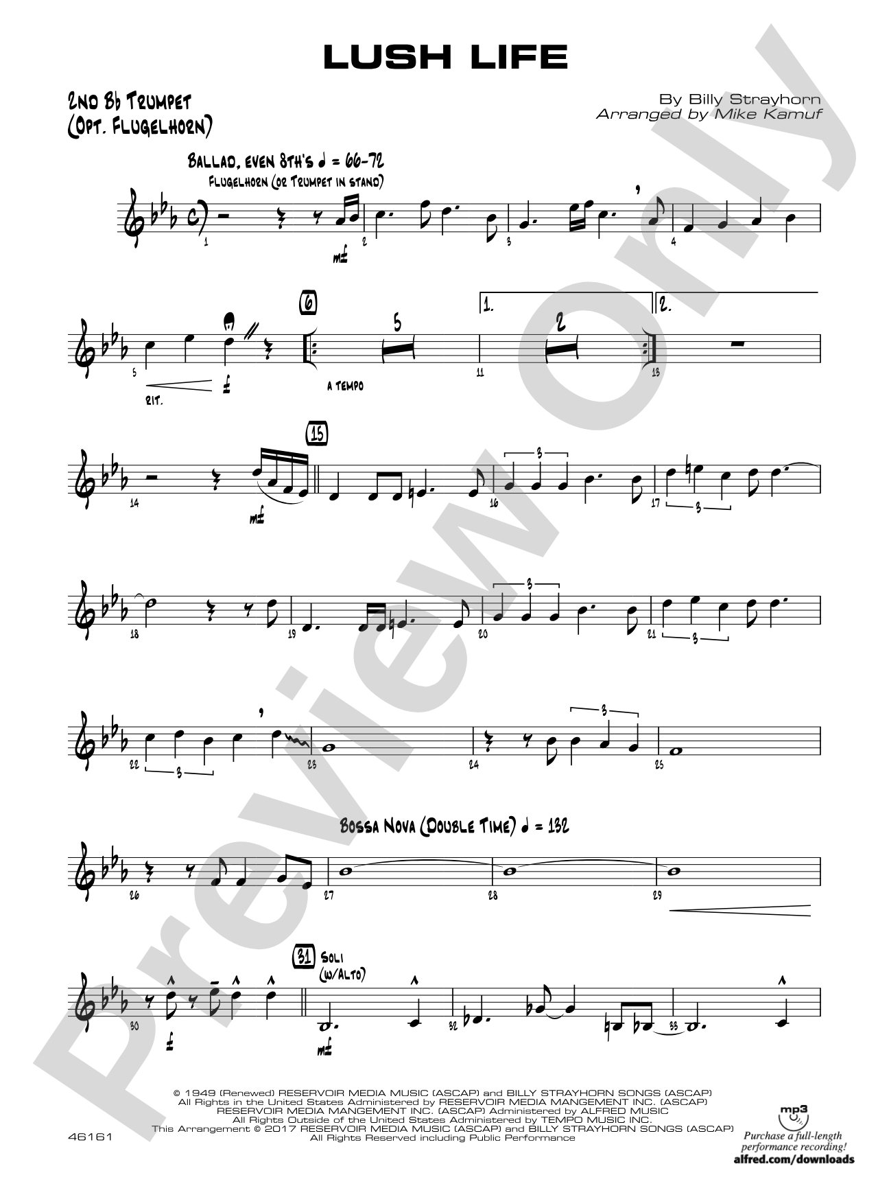 Lush Life: 2nd B-flat Trumpet