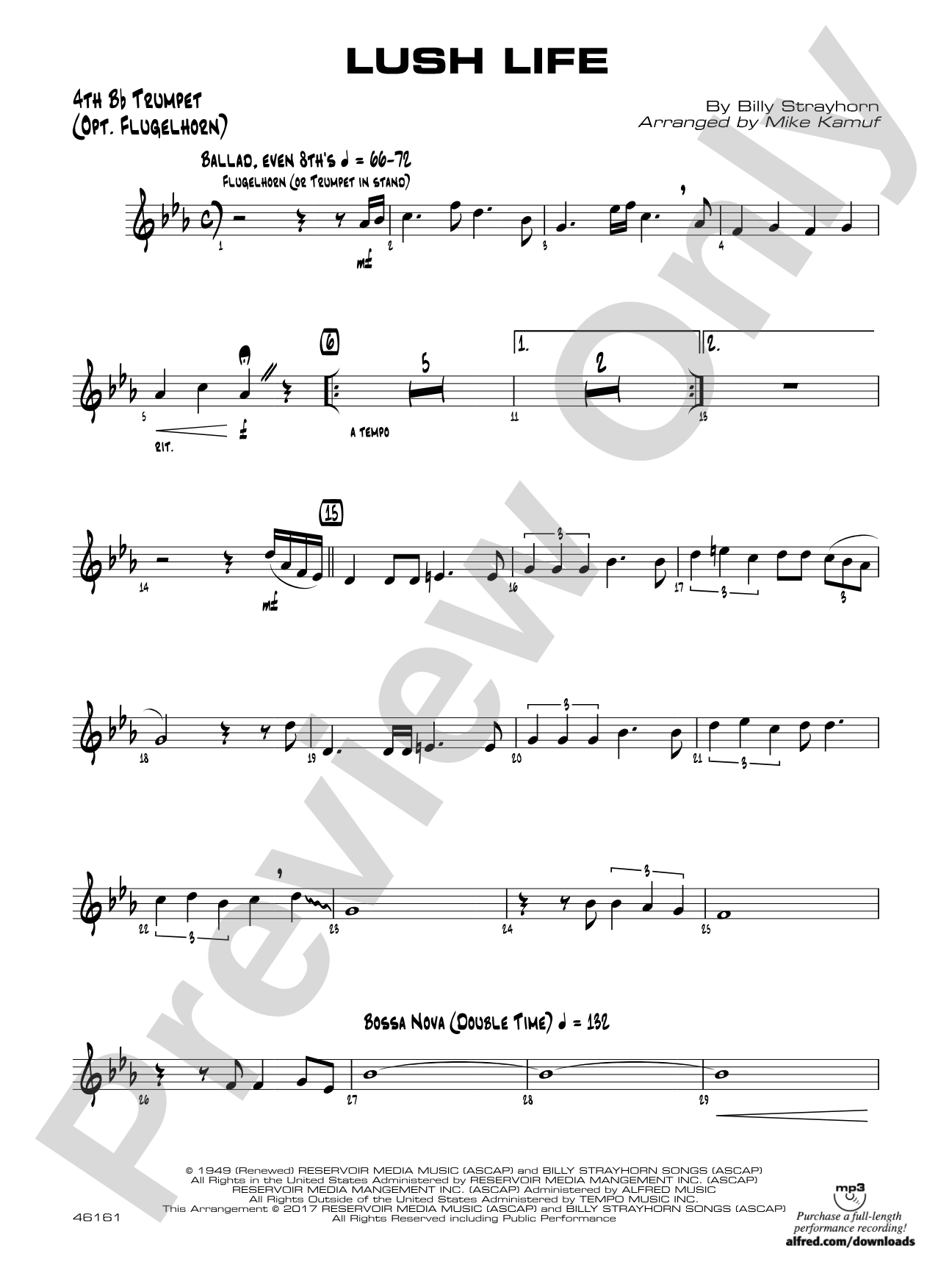 Lush Life: 4th B-flat Trumpet