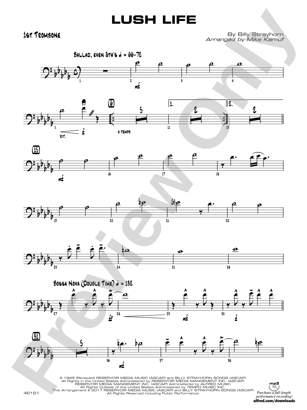 Lush Life: 1st Trombone