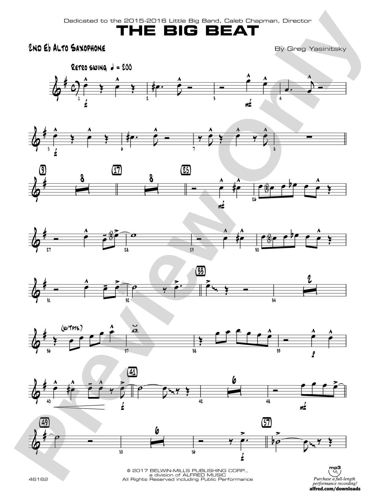 The Big Beat: 2nd E-flat Alto Saxophone