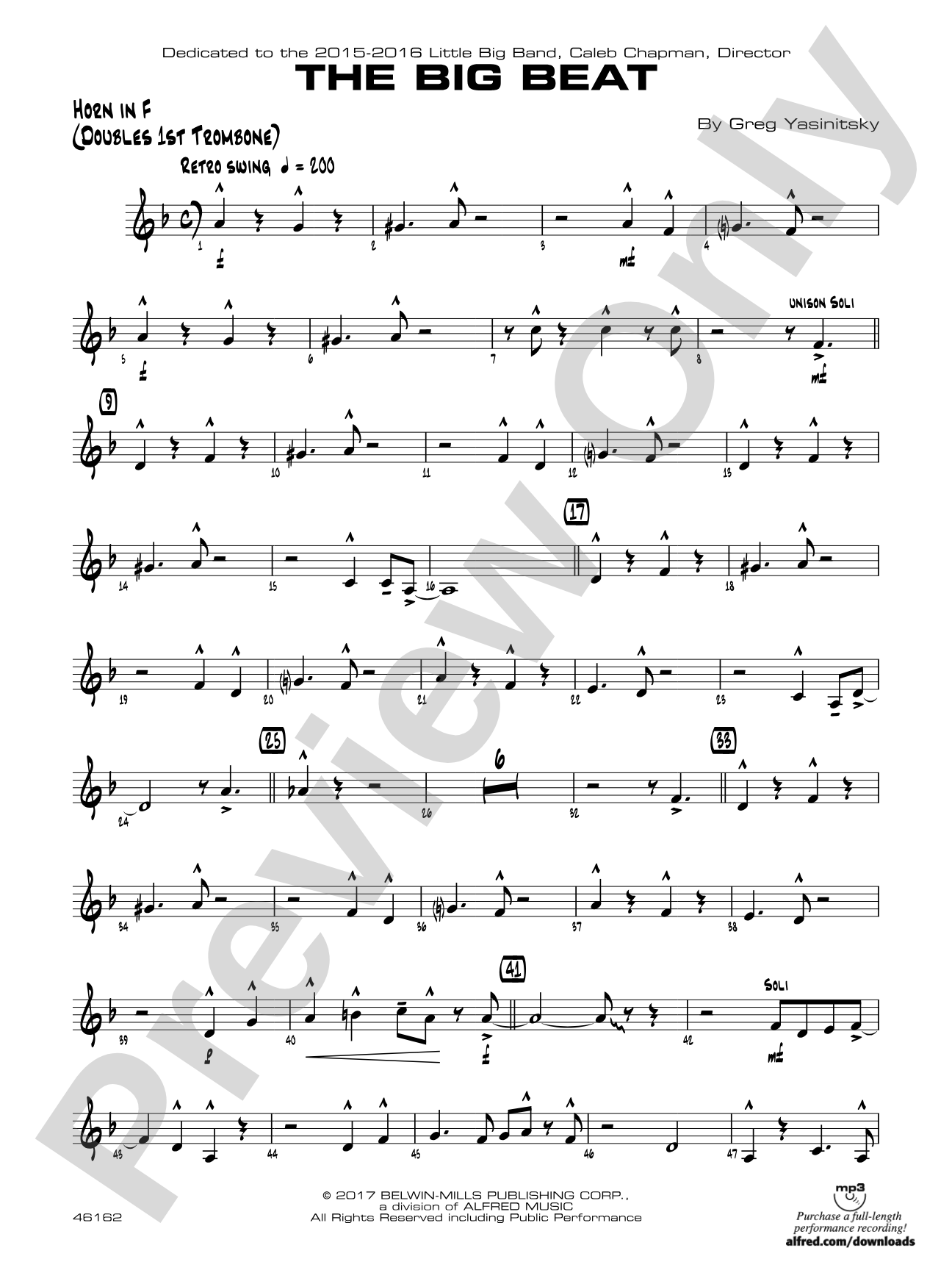 The Big Beat: 1st F Horn