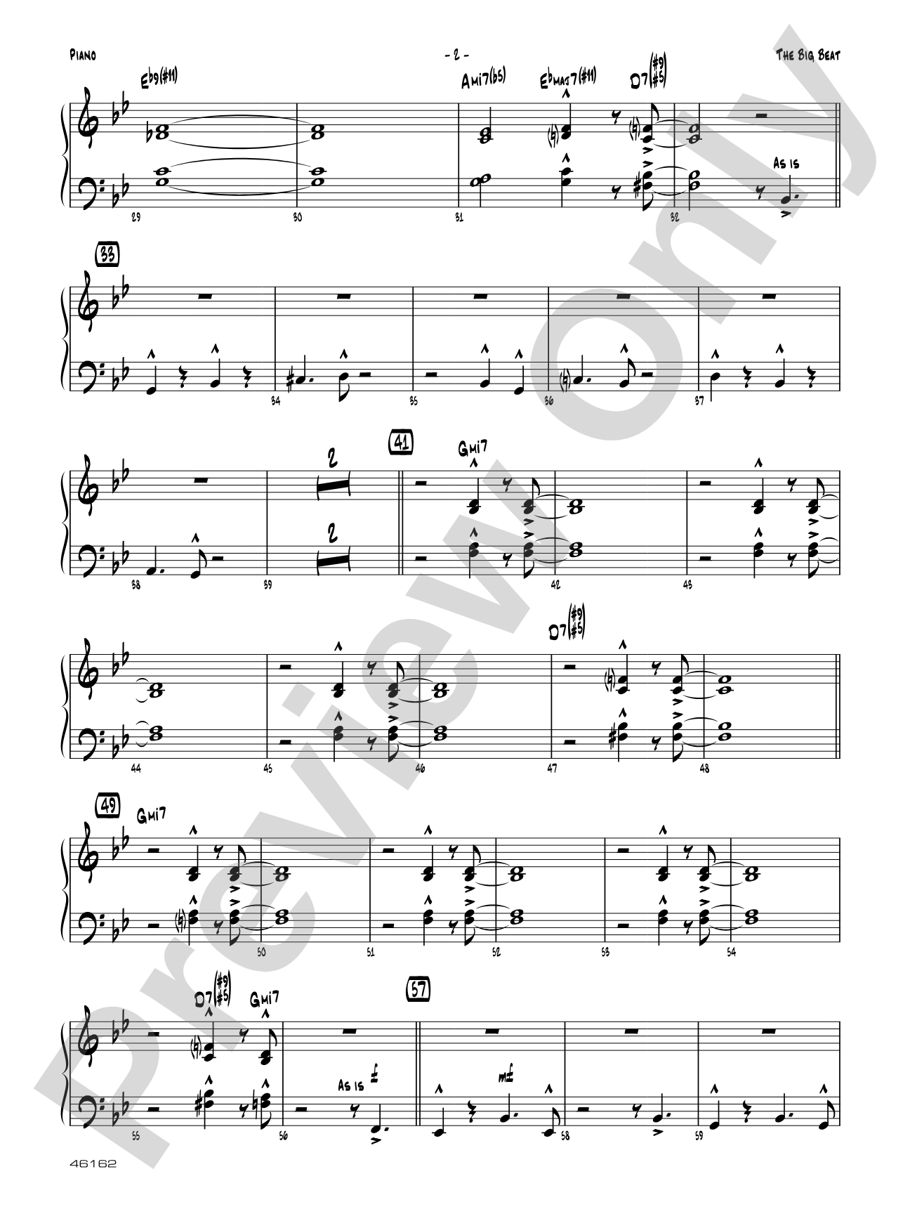 The Big Beat: Piano Accompaniment