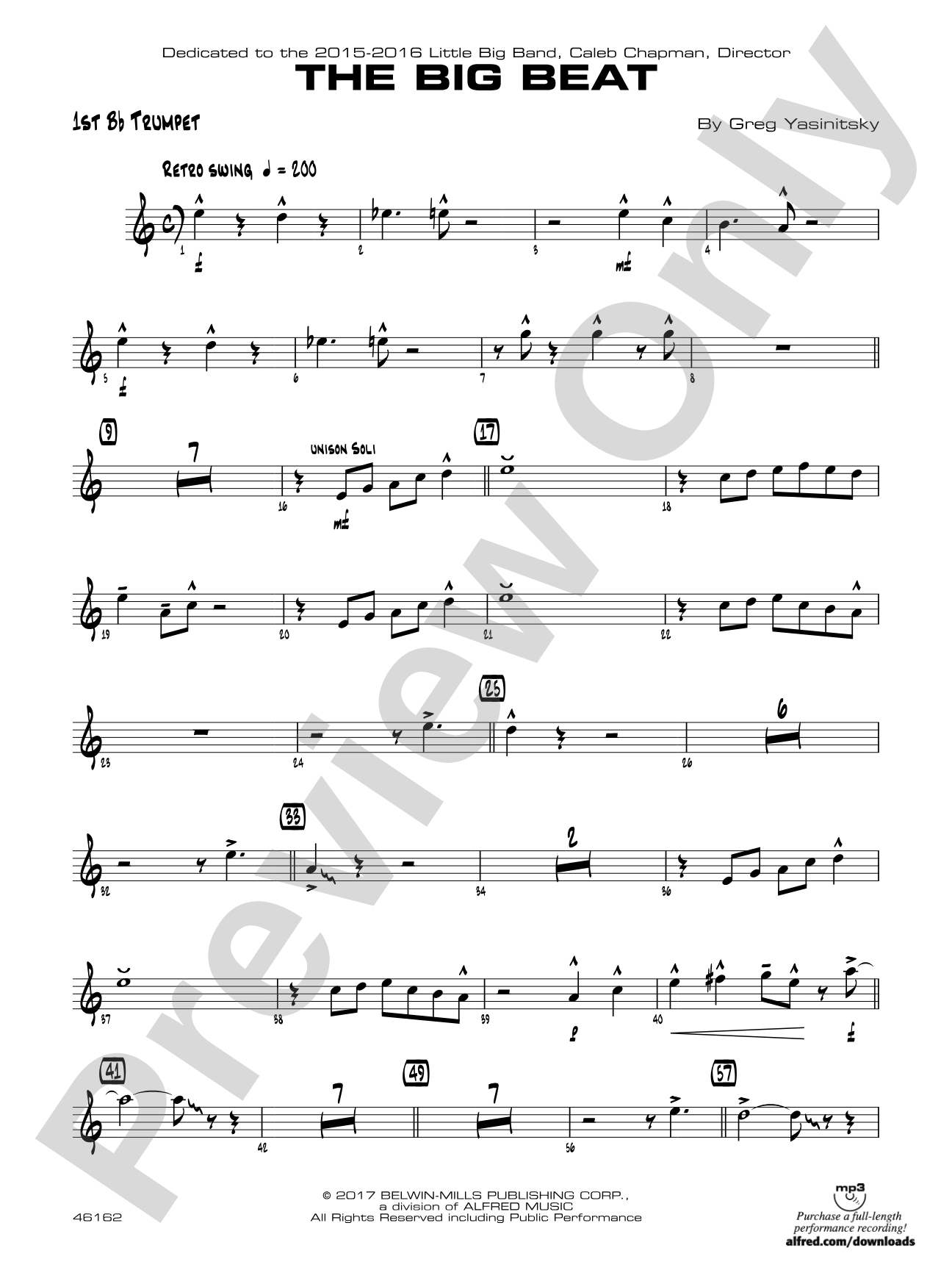 The Big Beat: 1st B-flat Trumpet