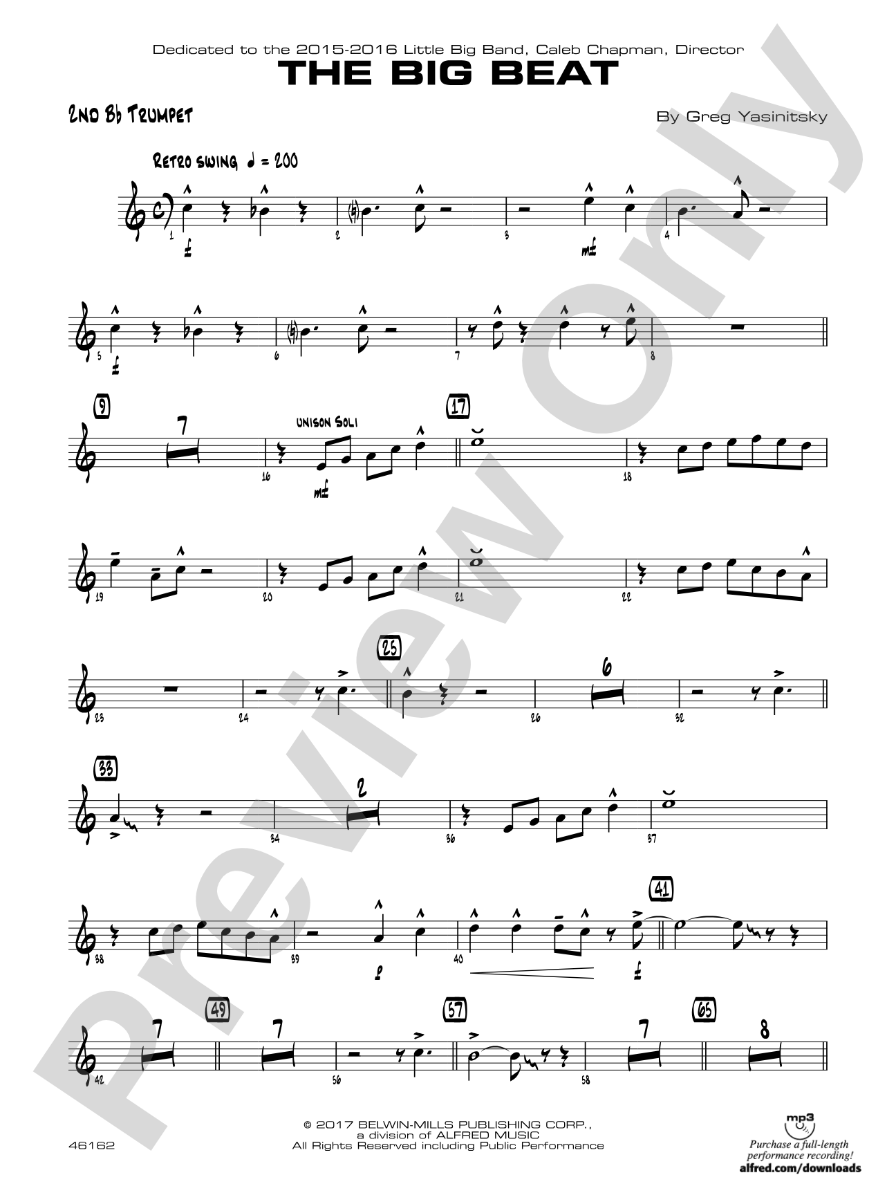 The Big Beat: 2nd B-flat Trumpet