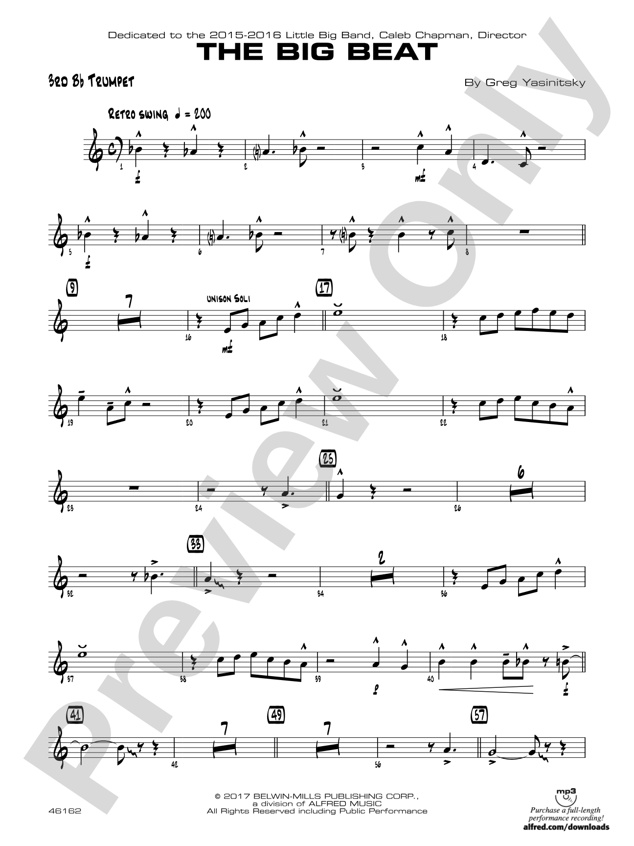 The Big Beat: 3rd B-flat Trumpet