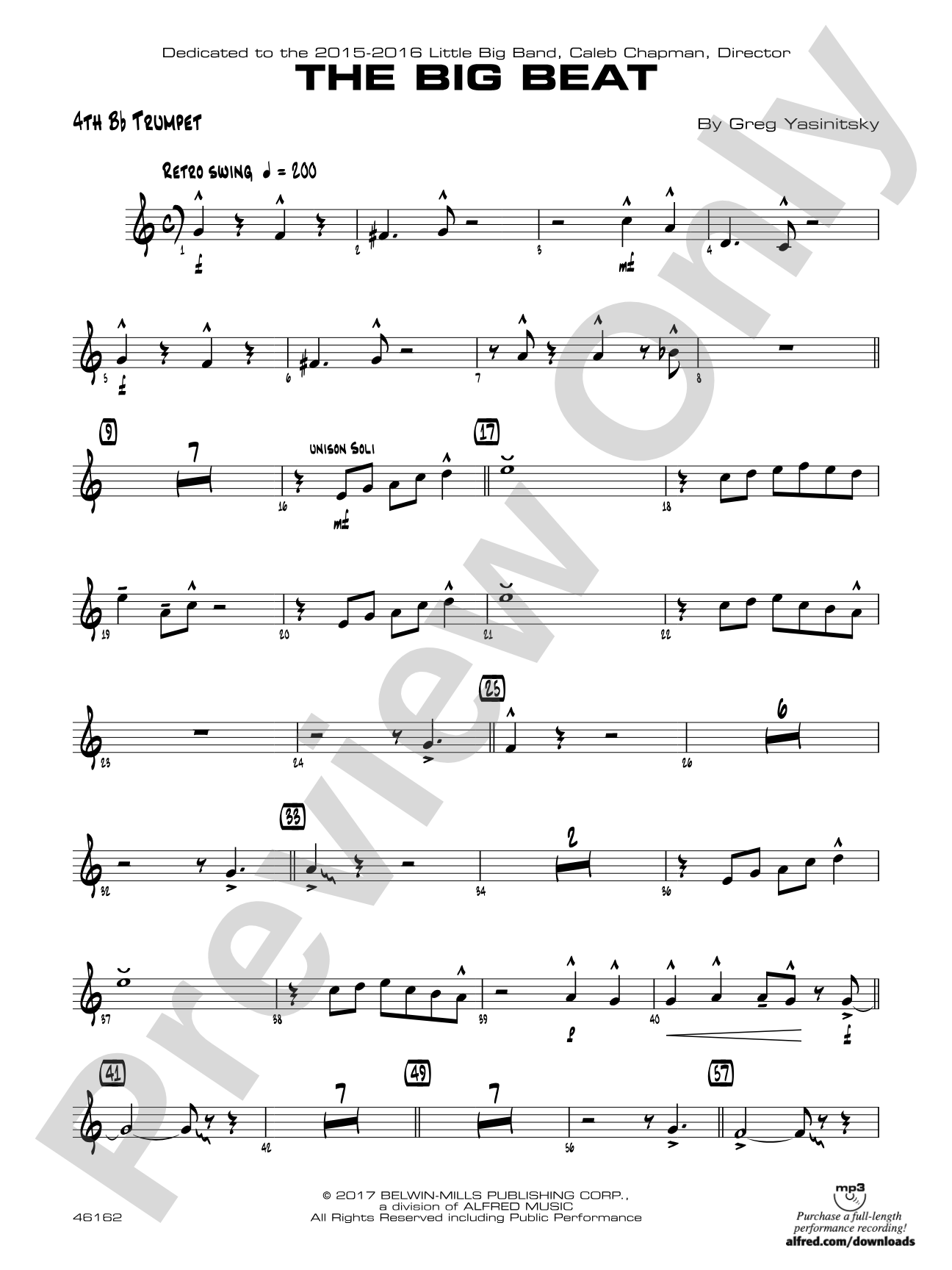 The Big Beat: 4th B-flat Trumpet