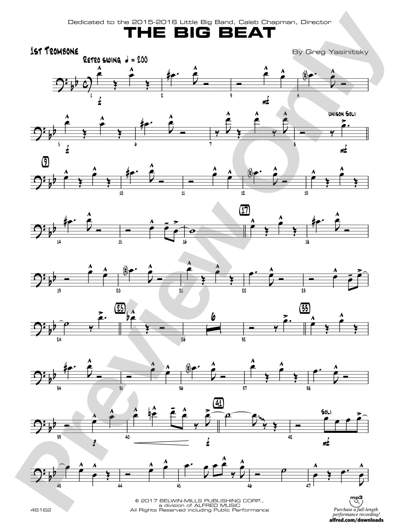 The Big Beat: 1st Trombone