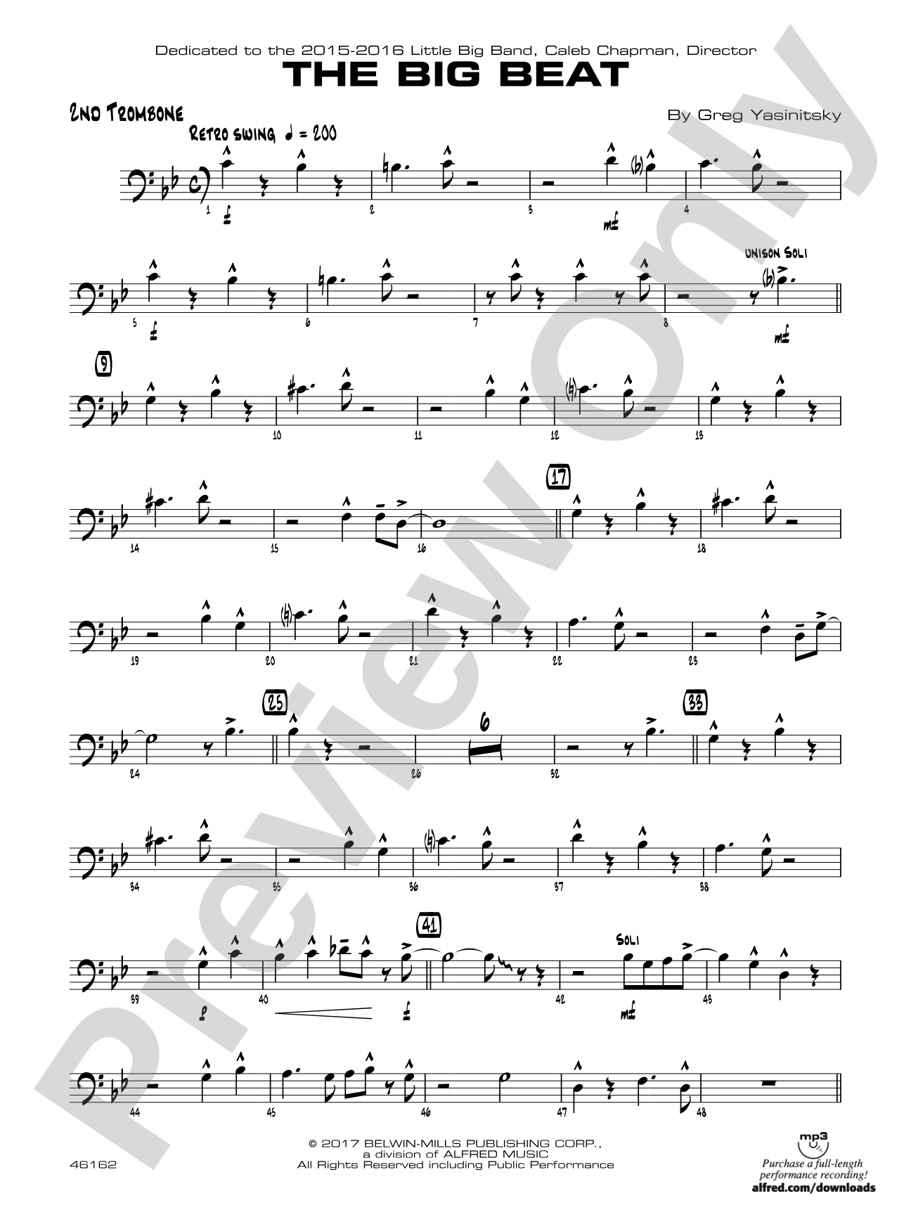 The Big Beat: 2nd Trombone