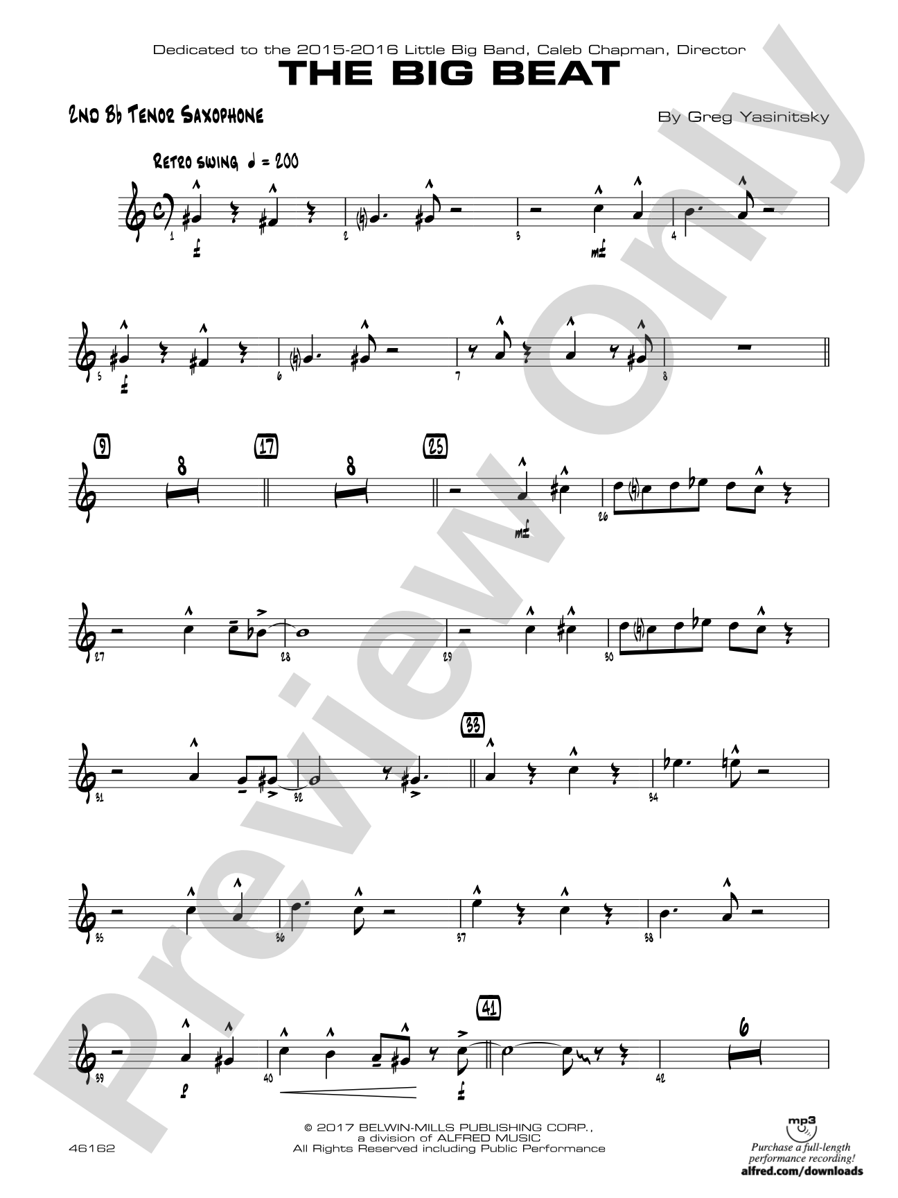 The Big Beat: 2nd B-flat Tenor Saxophone