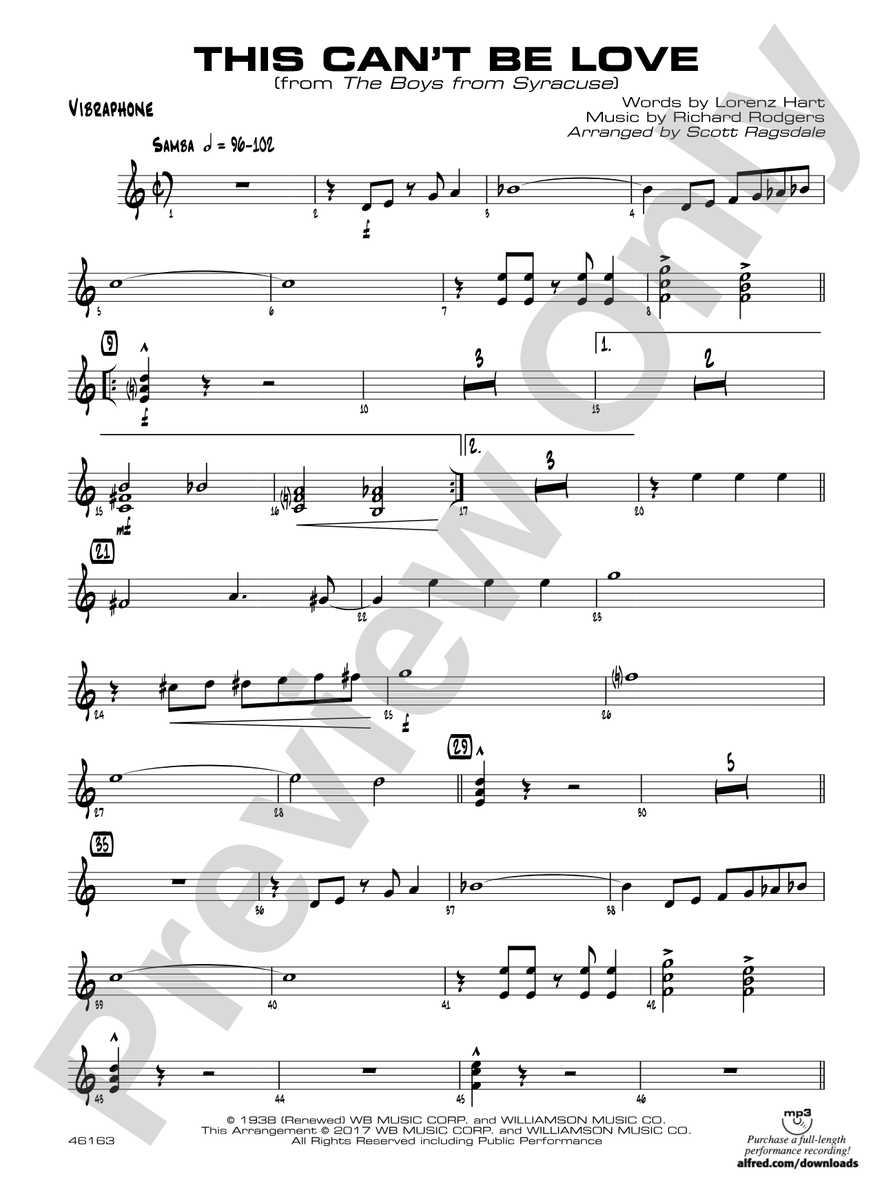 This Can't Be Love: Vibraphone
