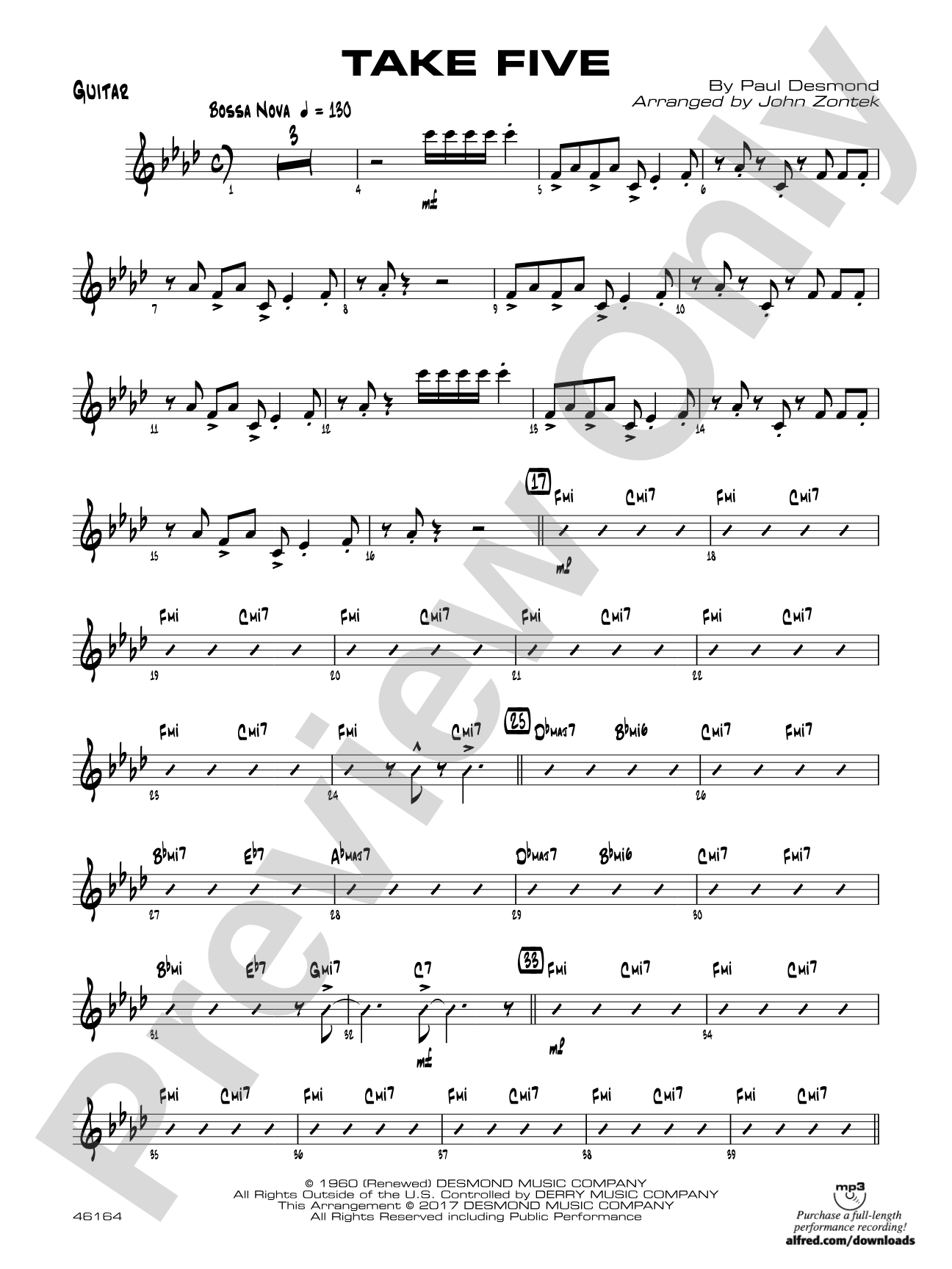 Take Five: Guitar