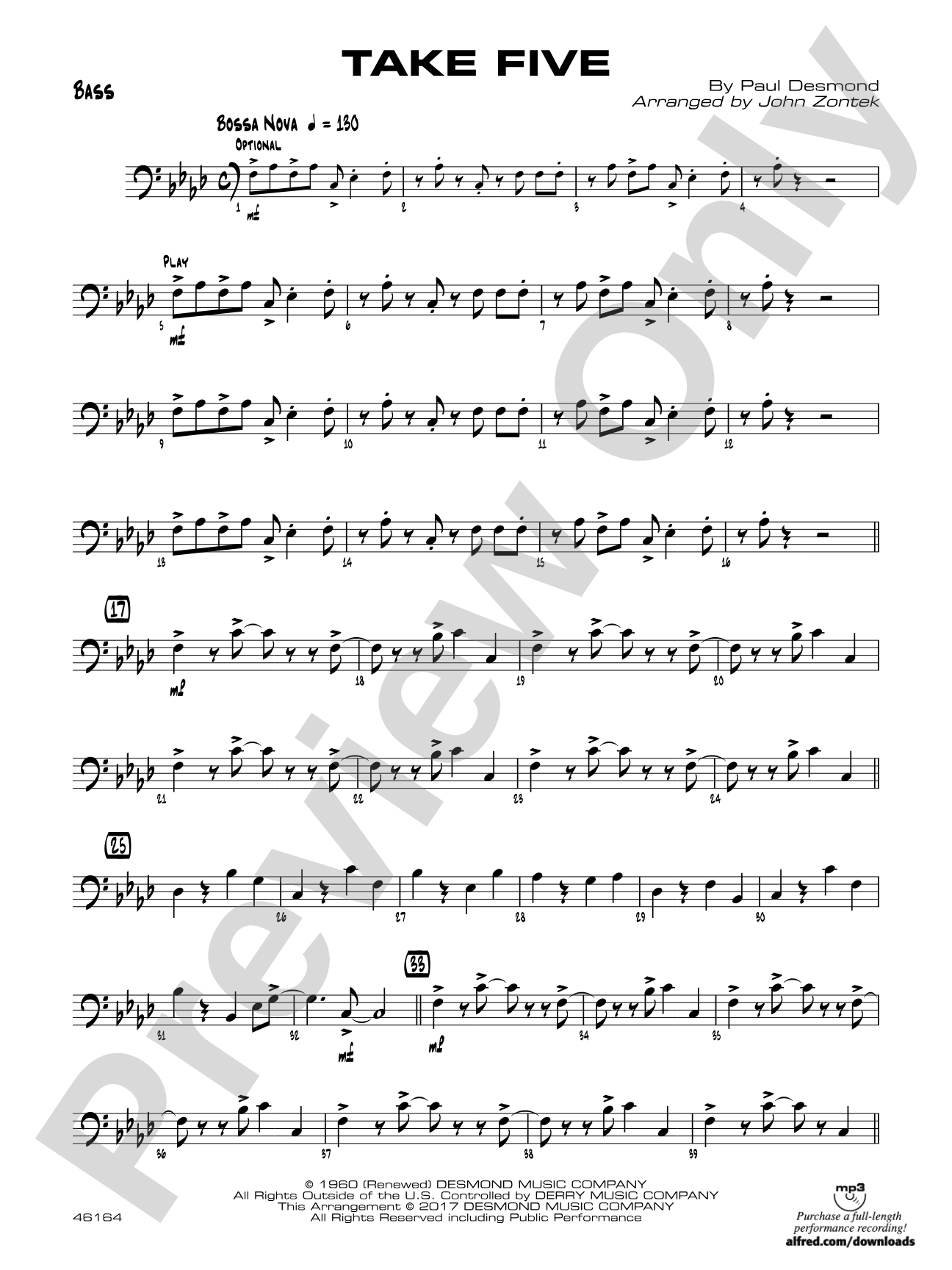 Take Five: String Bass
