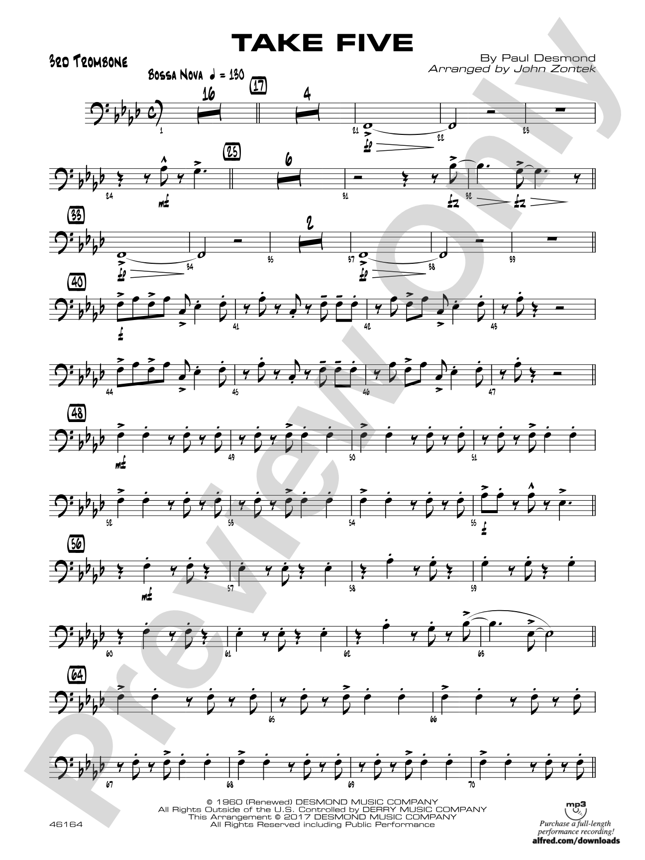 Take Five: 3rd Trombone