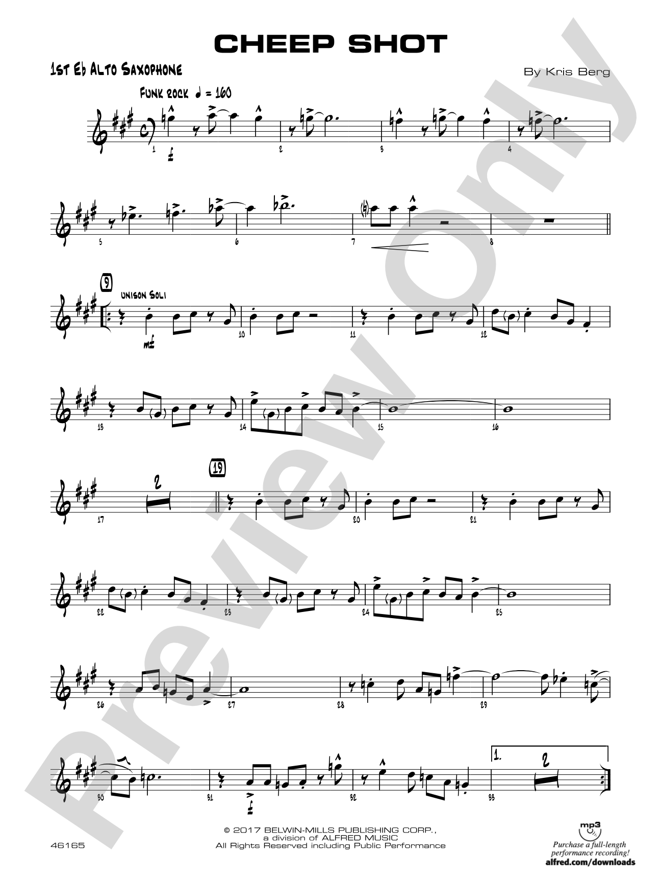 Cheep Shot: E-flat Alto Saxophone