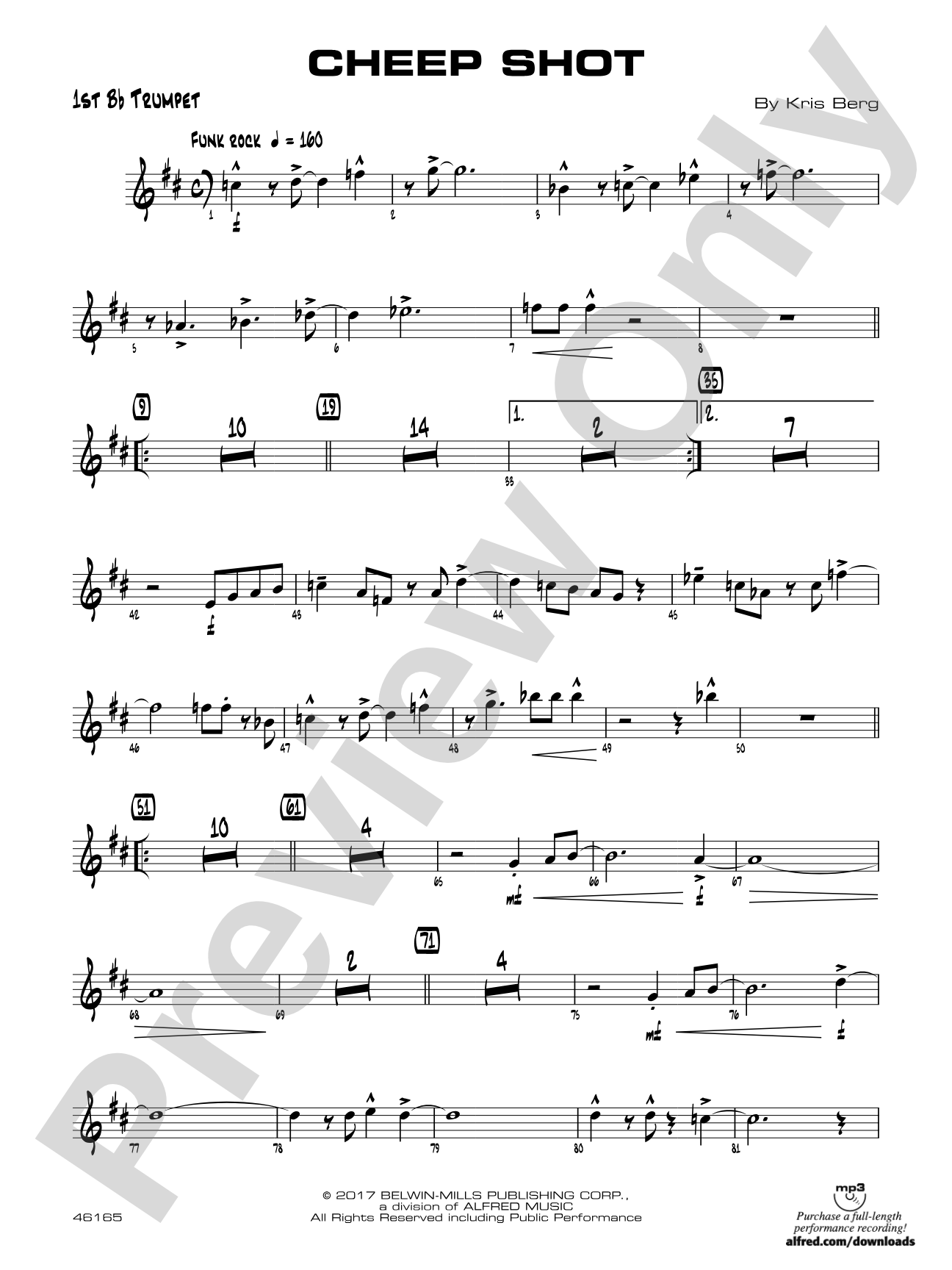 Cheep Shot: 1st B-flat Trumpet