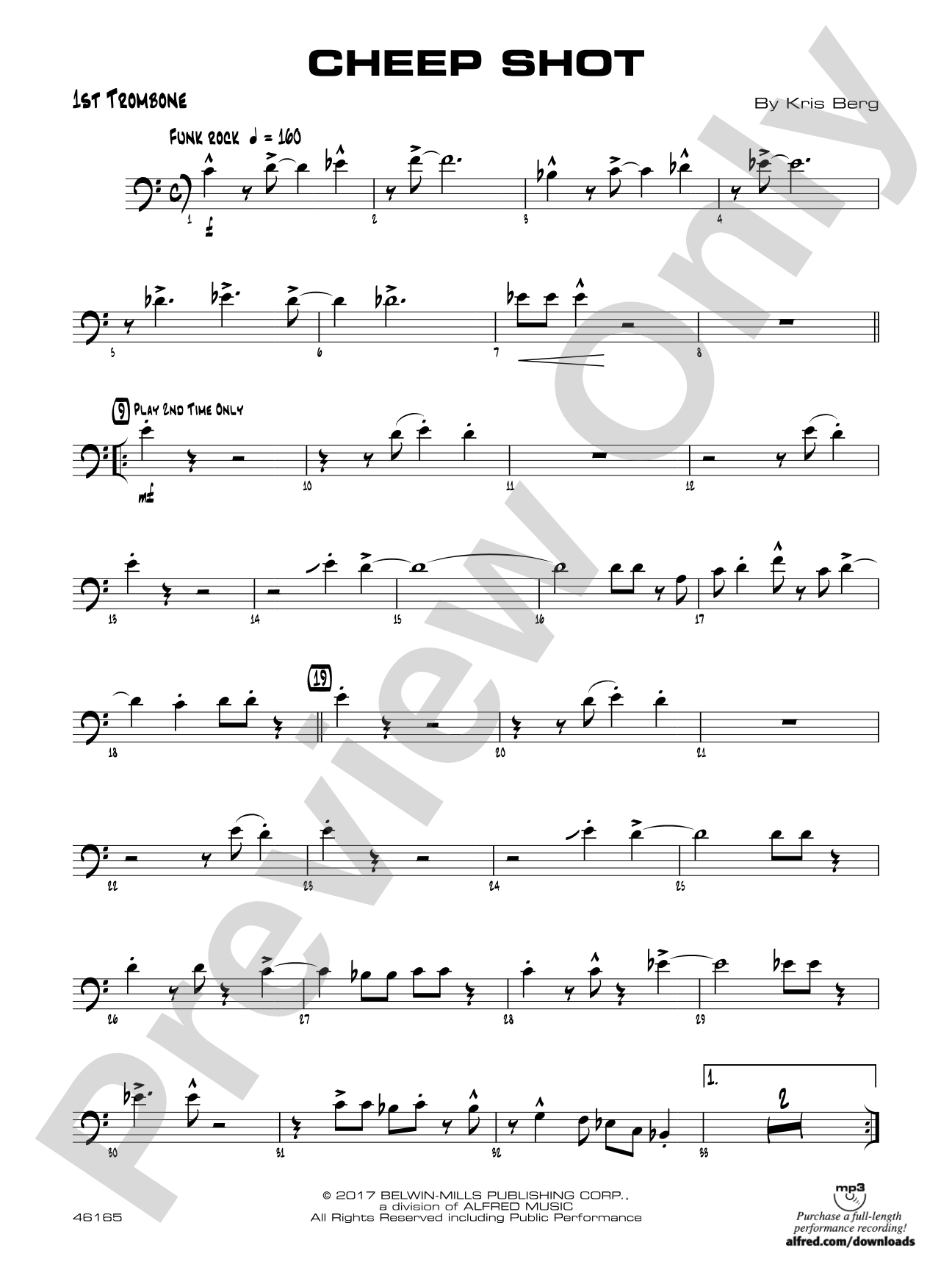 Cheep Shot: 1st Trombone