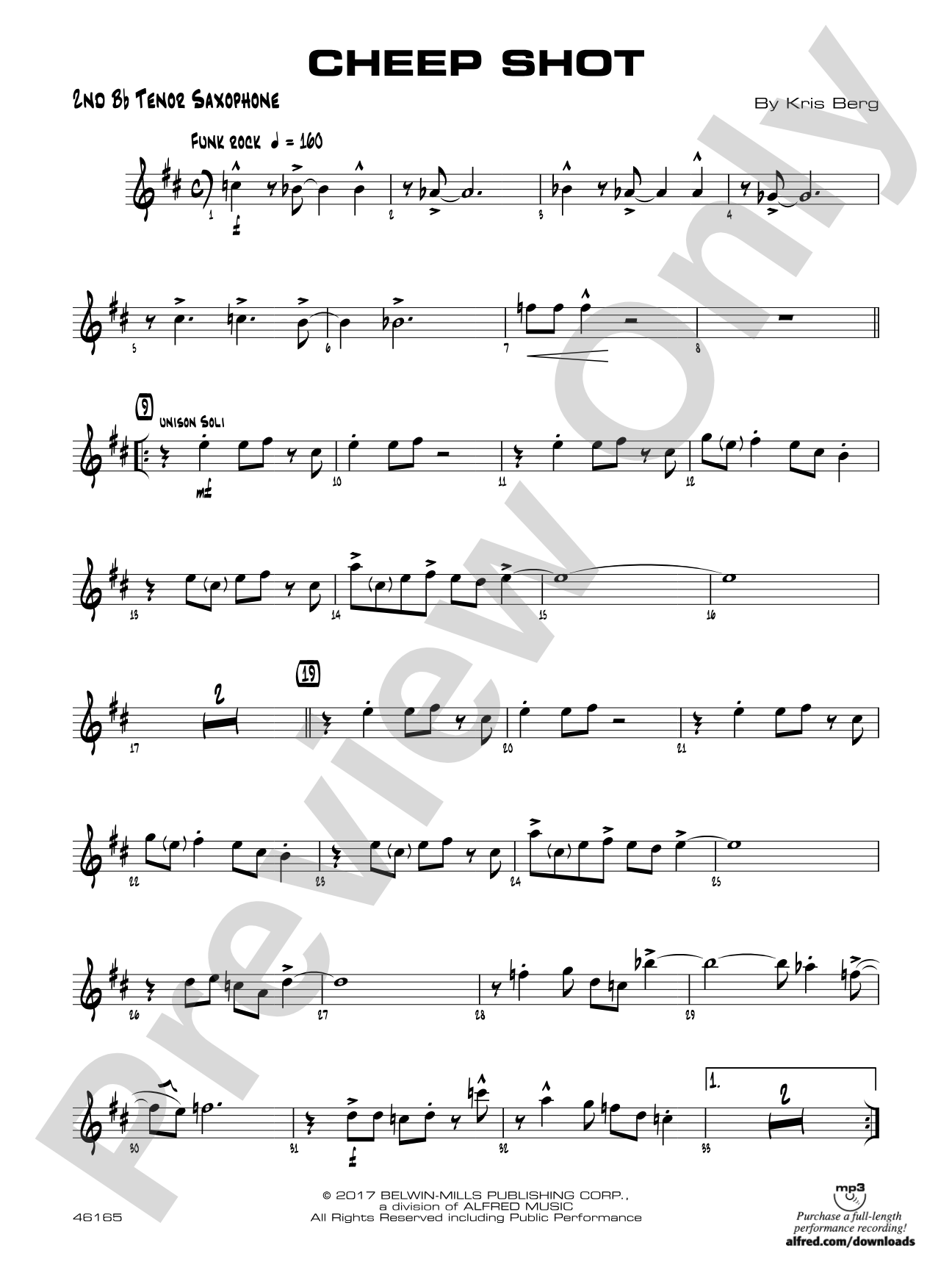 Cheep Shot: 2nd B-flat Tenor Saxophone