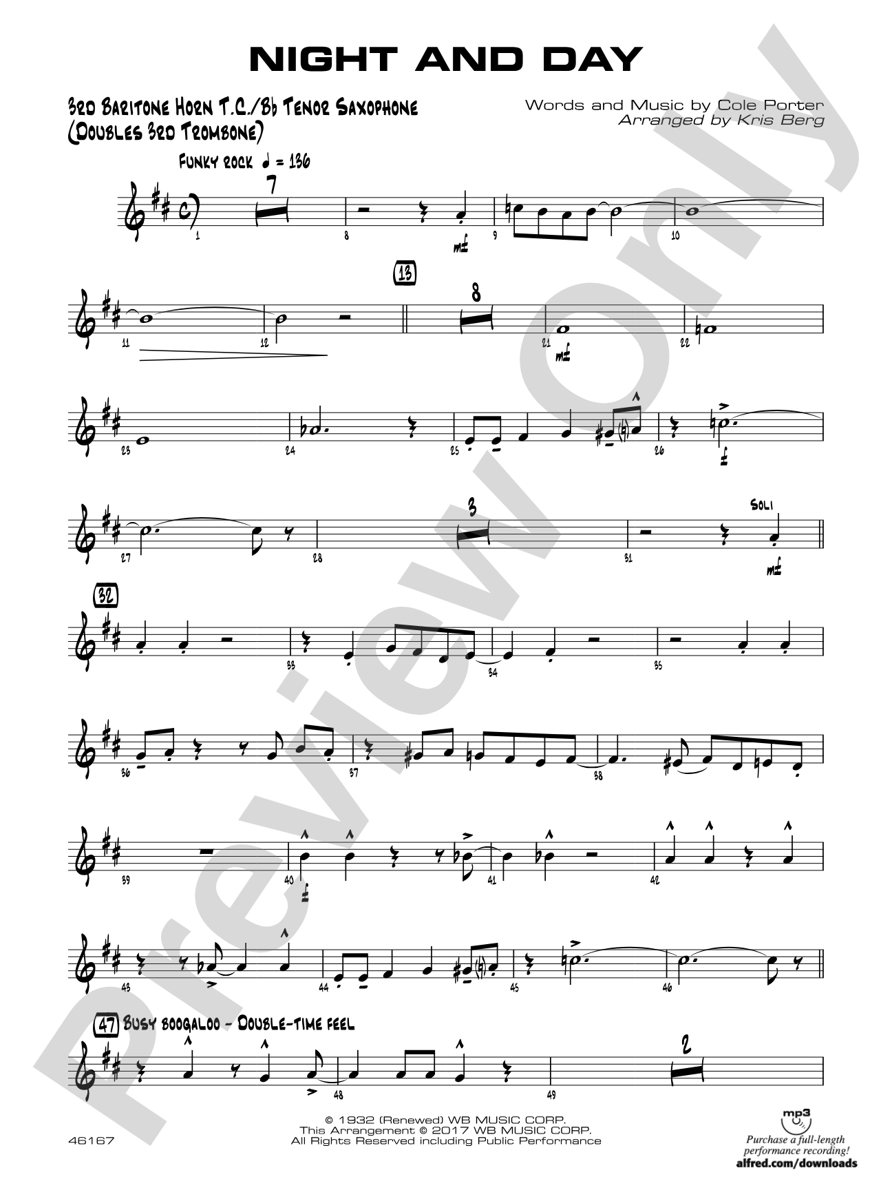 Night and Day: 3rd Baritone T.C.