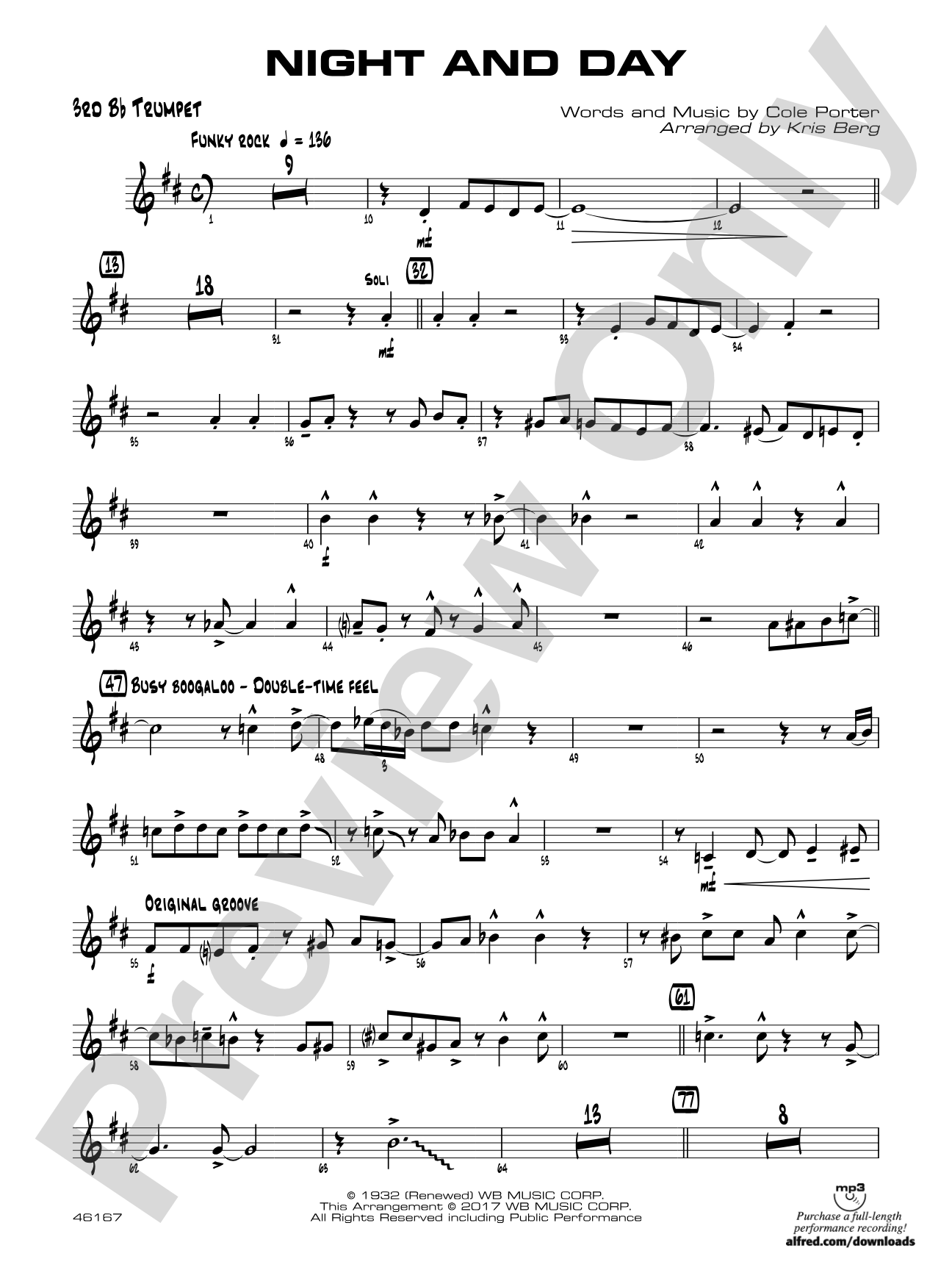 Night and Day: 3rd B-flat Trumpet