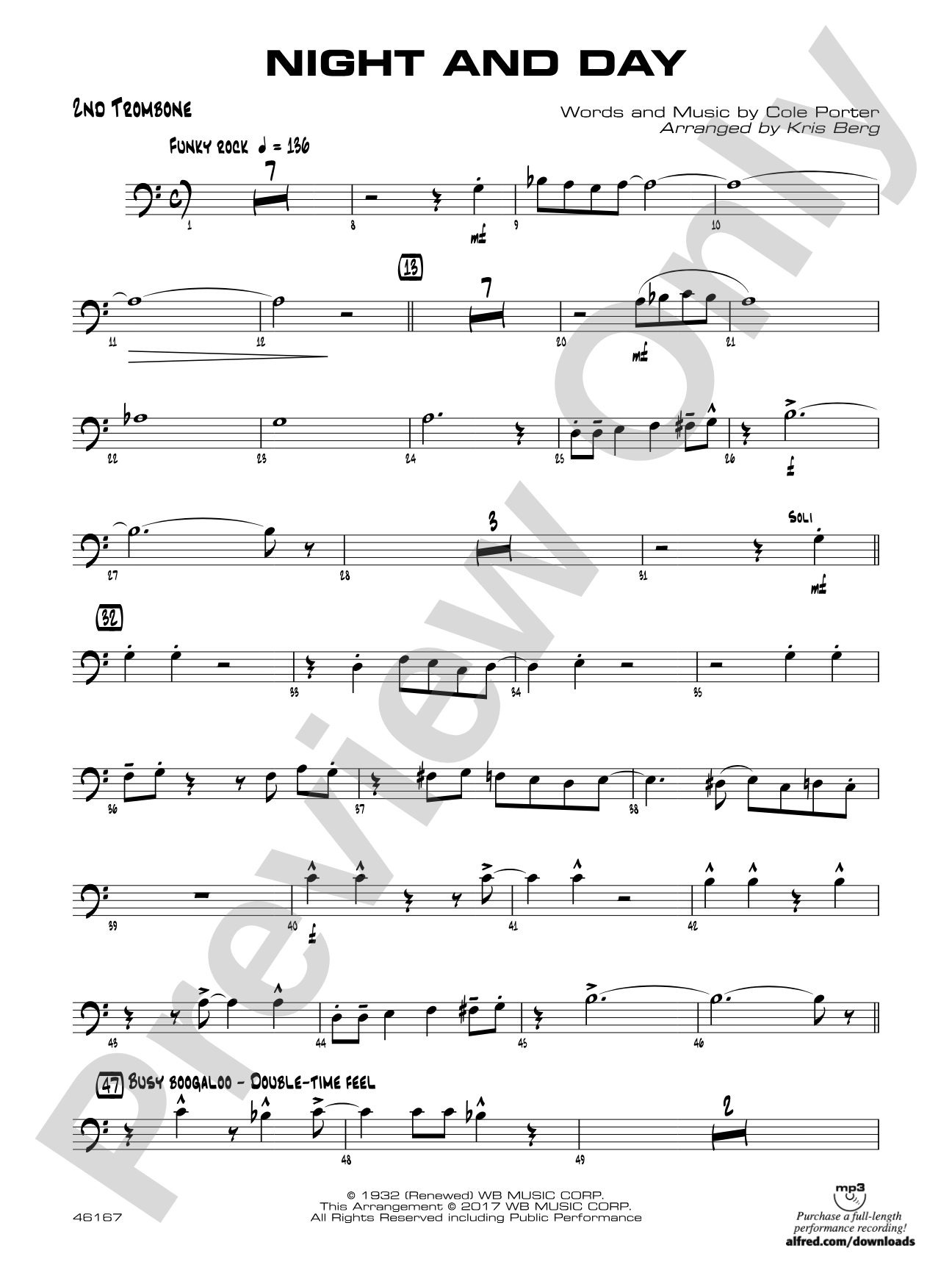 Night and Day: 2nd Trombone