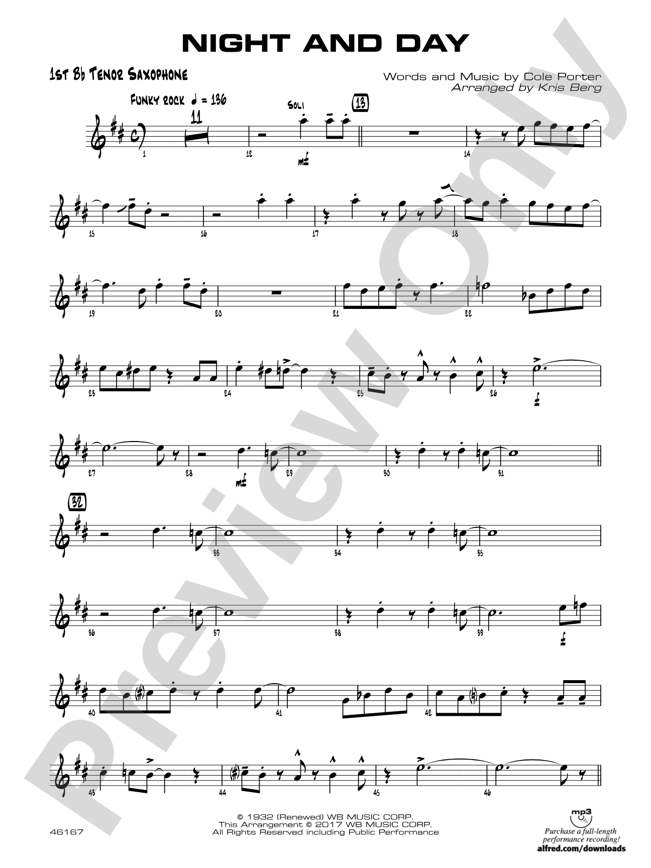 Night and Day: B-flat Tenor Saxophone