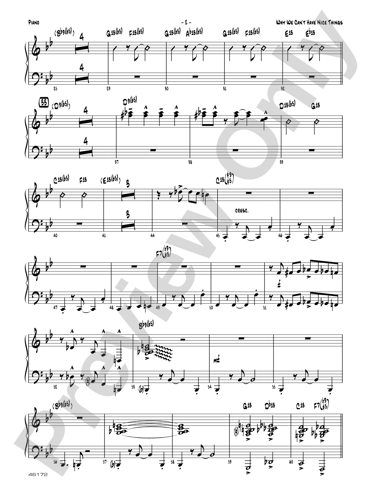 Why We Can't Have Nice Things: Piano Accompaniment