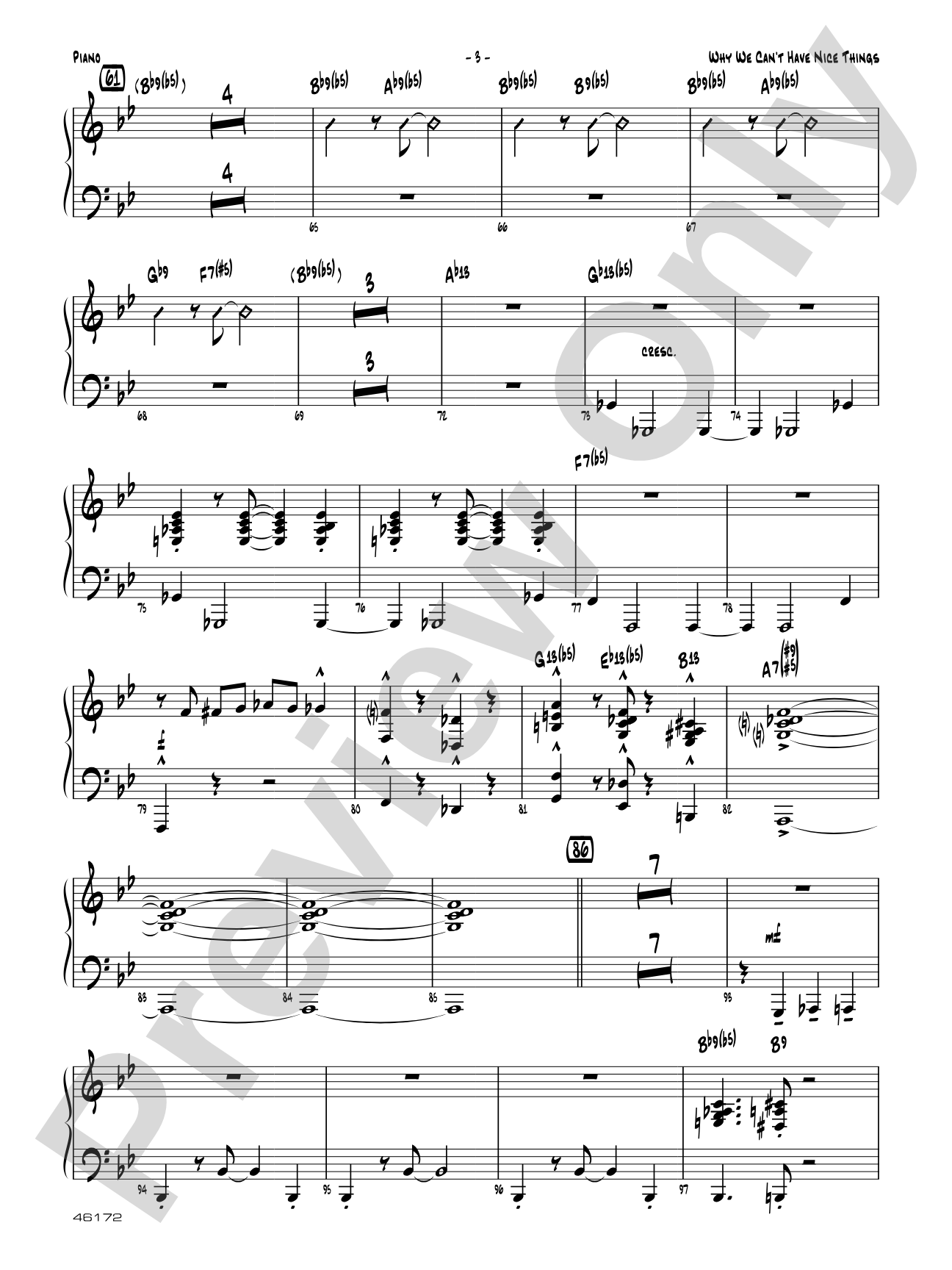 Why We Can't Have Nice Things: Piano Accompaniment