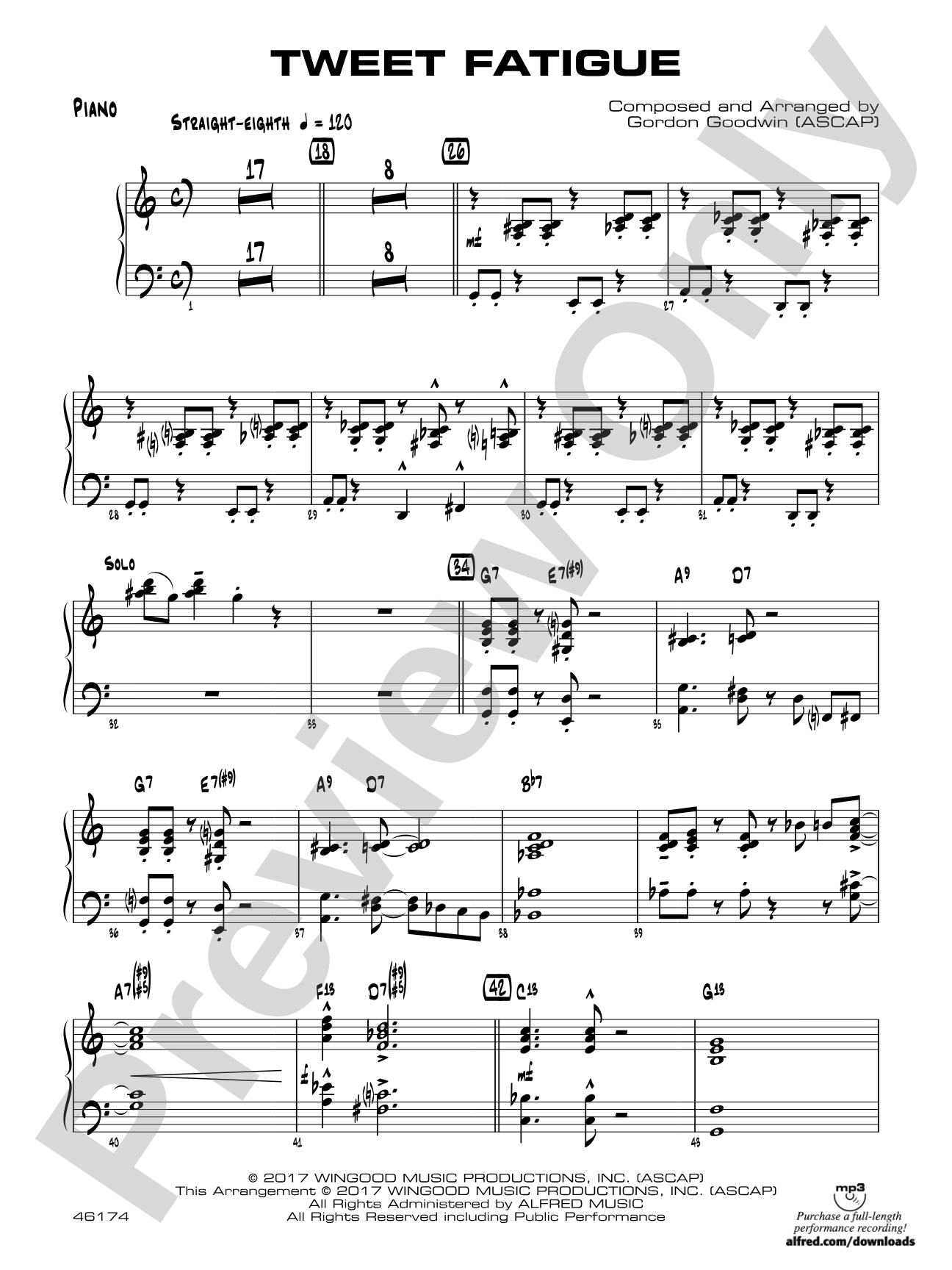 Tweet Fatigue: Piano Accompaniment