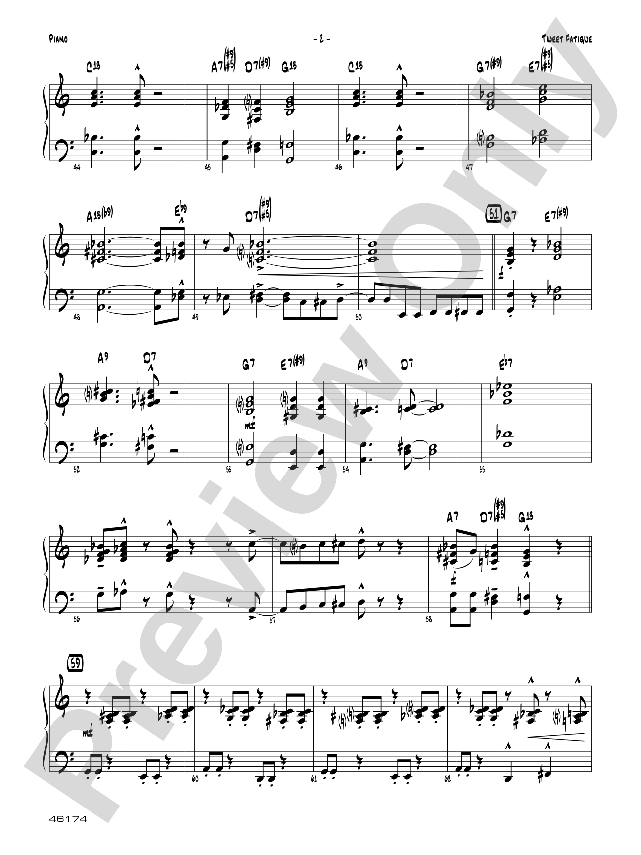 Tweet Fatigue: Piano Accompaniment