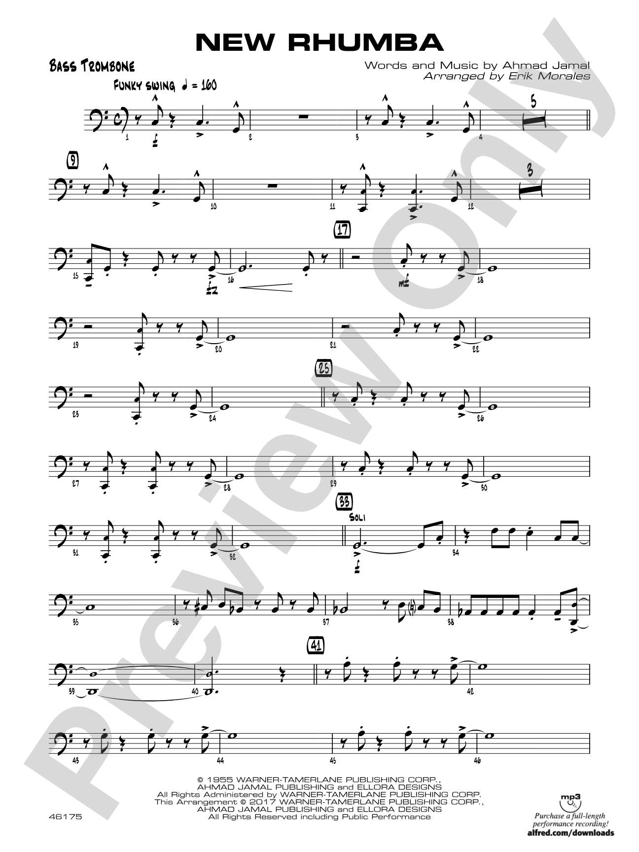 New Rhumba: Bass Trombone