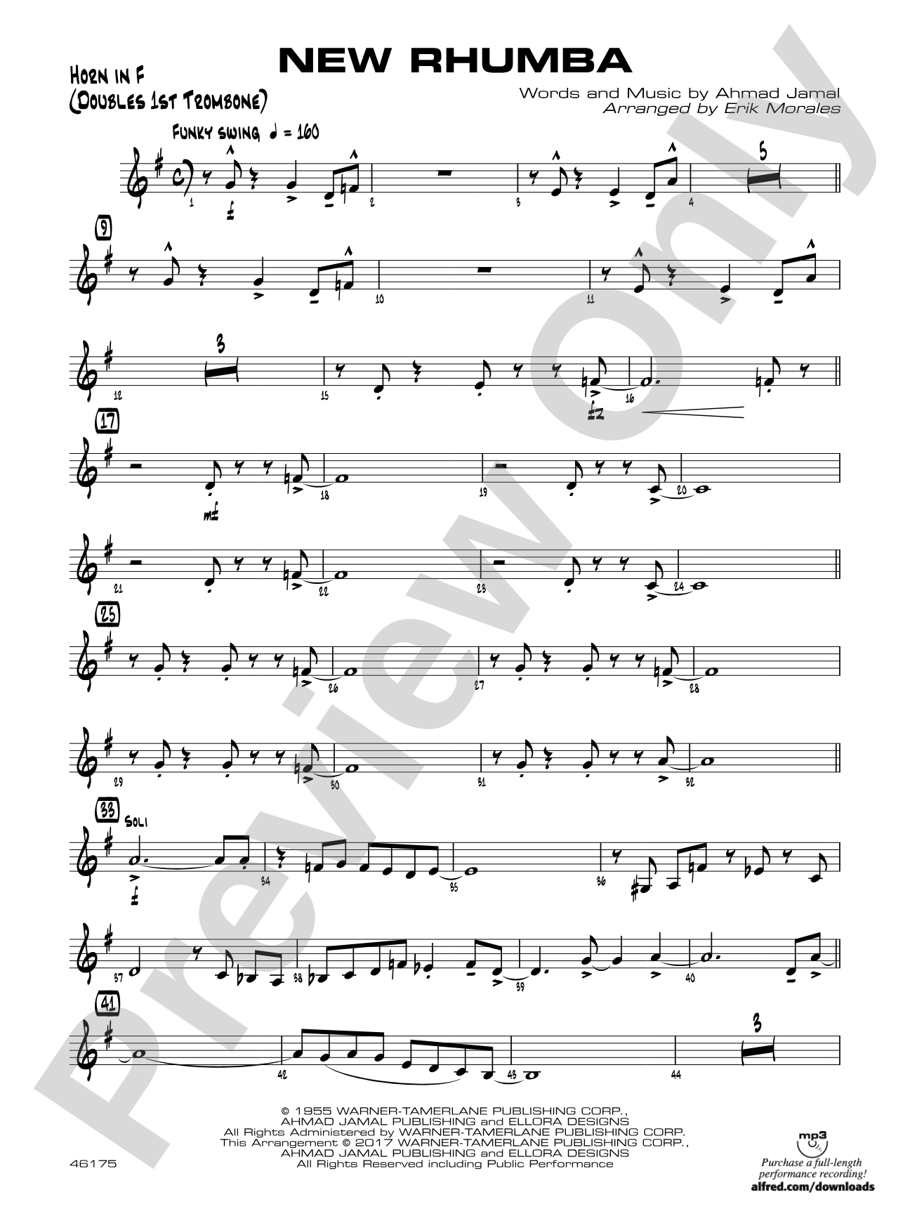 New Rhumba: 1st F Horn