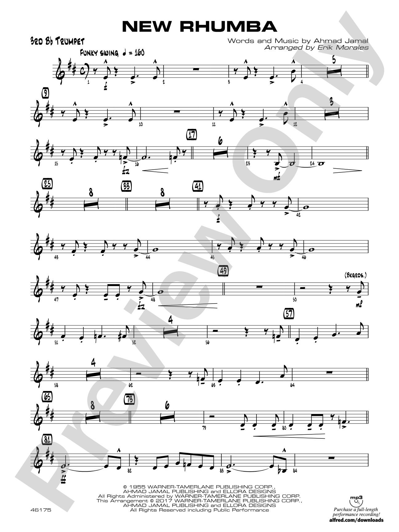New Rhumba: 3rd B-flat Trumpet