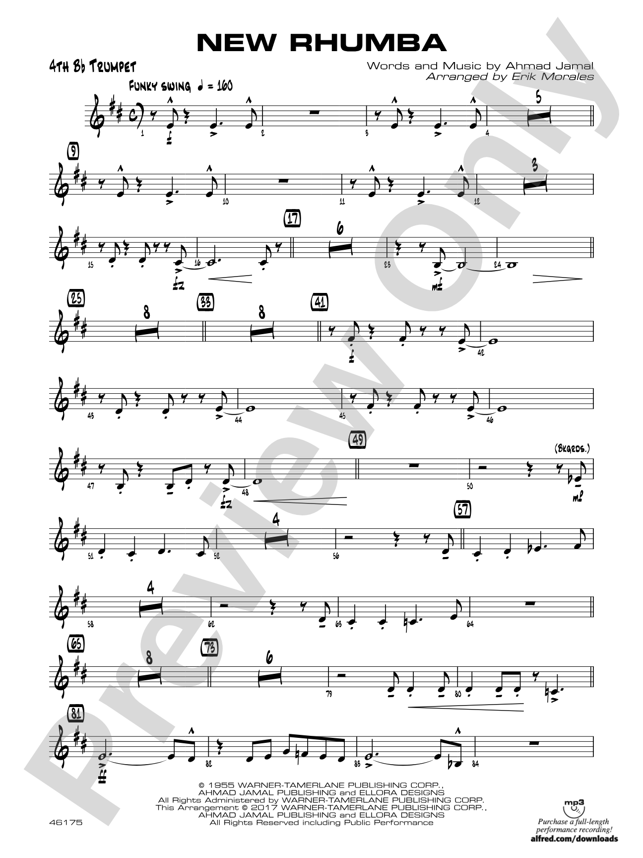 New Rhumba: 4th B-flat Trumpet