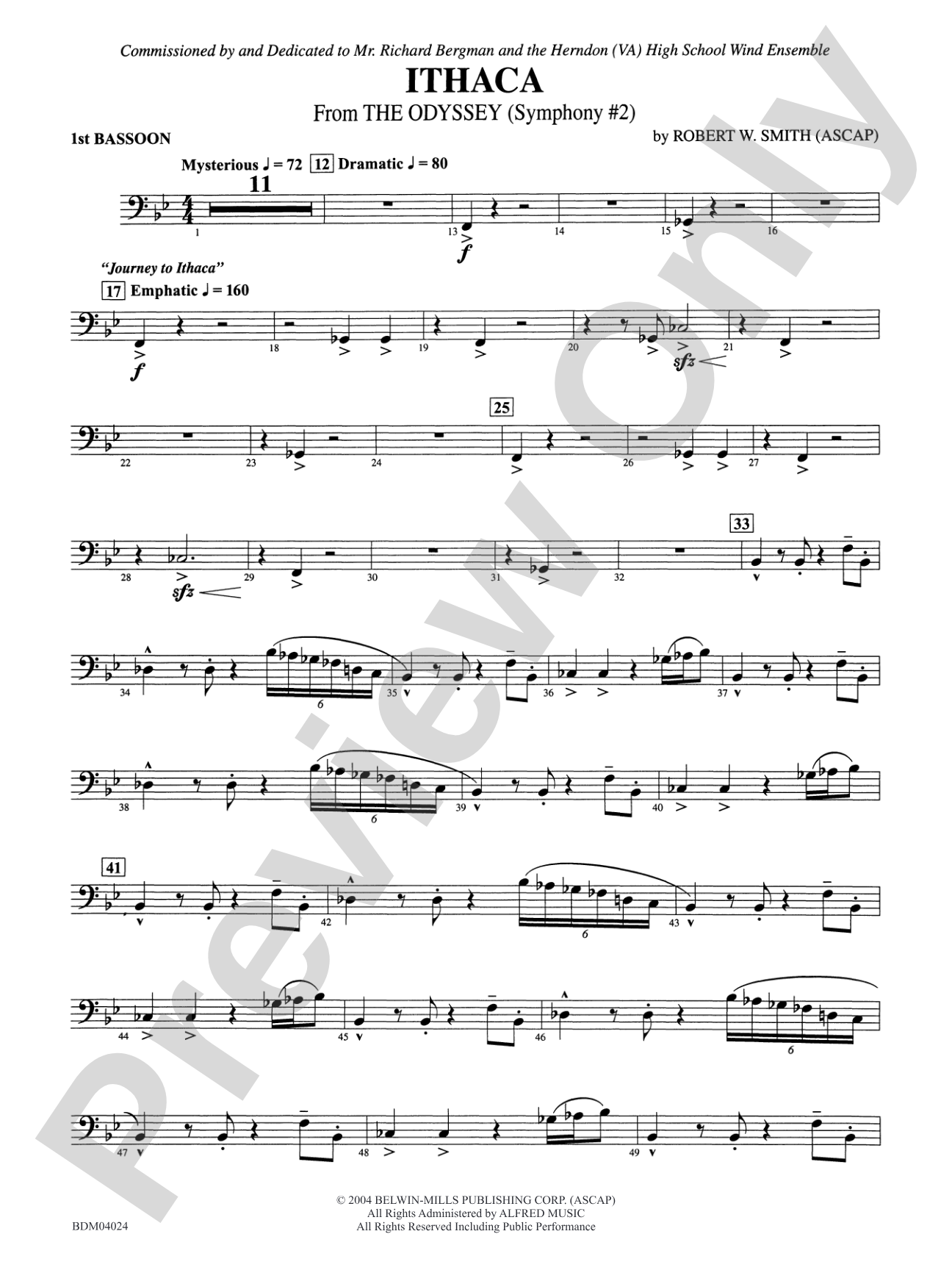 Ithaca (from The Odyssey (Symphony No. 2)): Bassoon