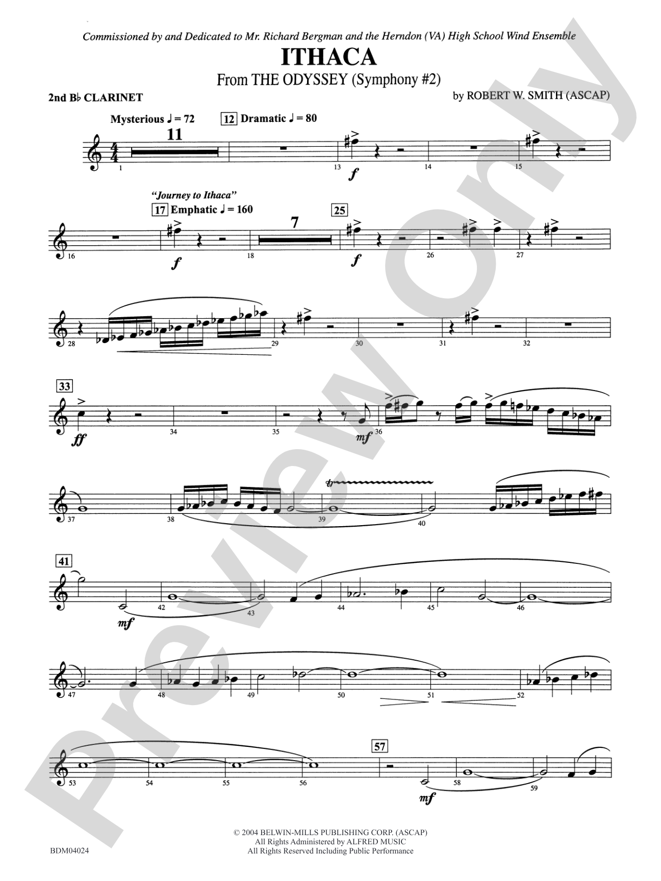 Ithaca (from The Odyssey (Symphony No. 2)): 2nd B-flat Clarinet
