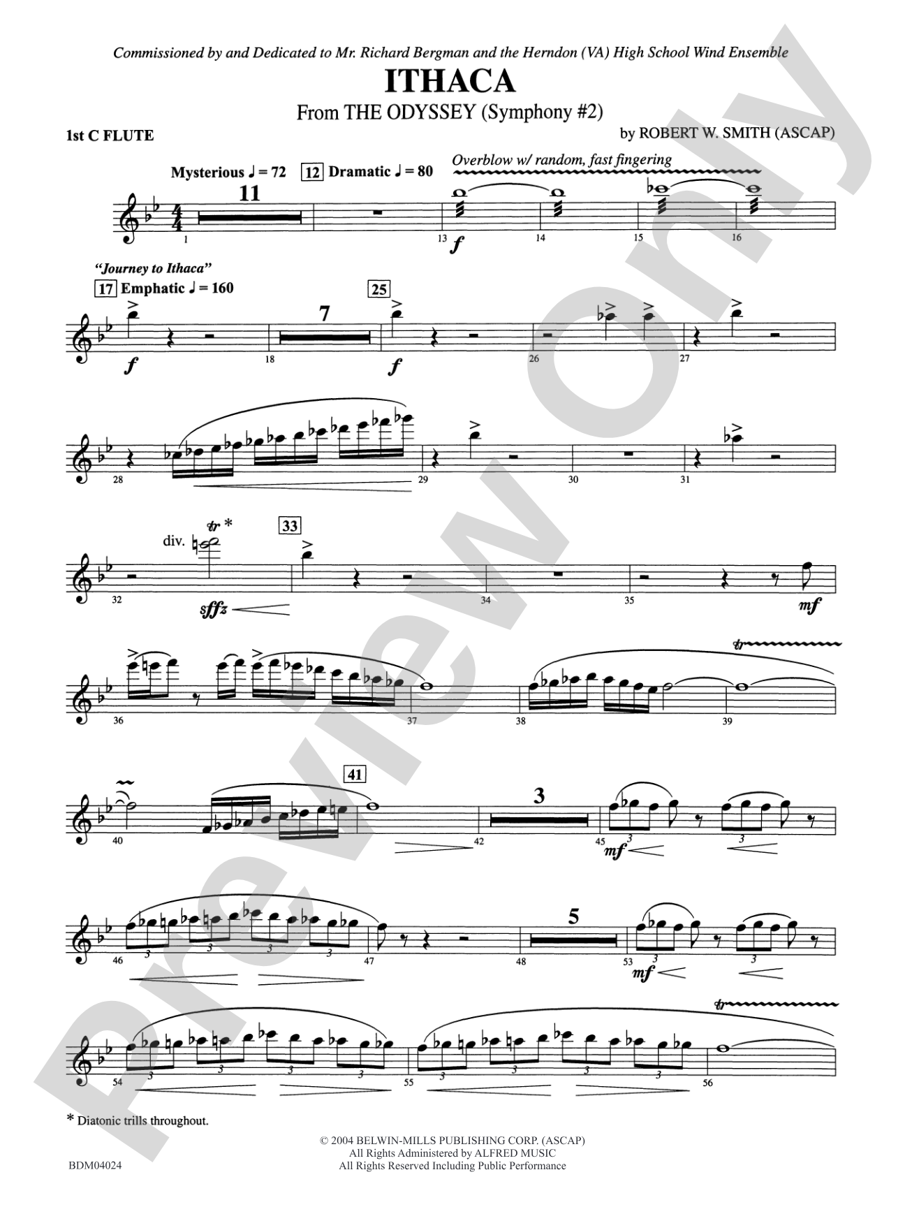 Ithaca (from The Odyssey (Symphony No. 2)): Flute