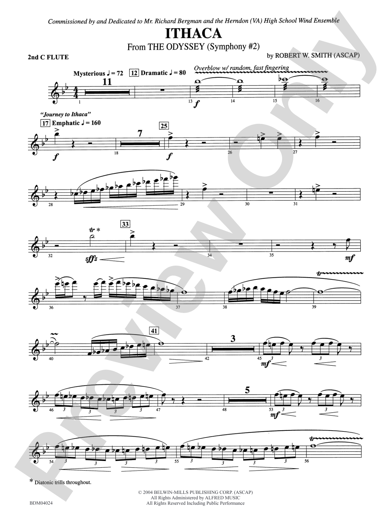 Ithaca (from The Odyssey (Symphony No. 2)): 2nd Flute