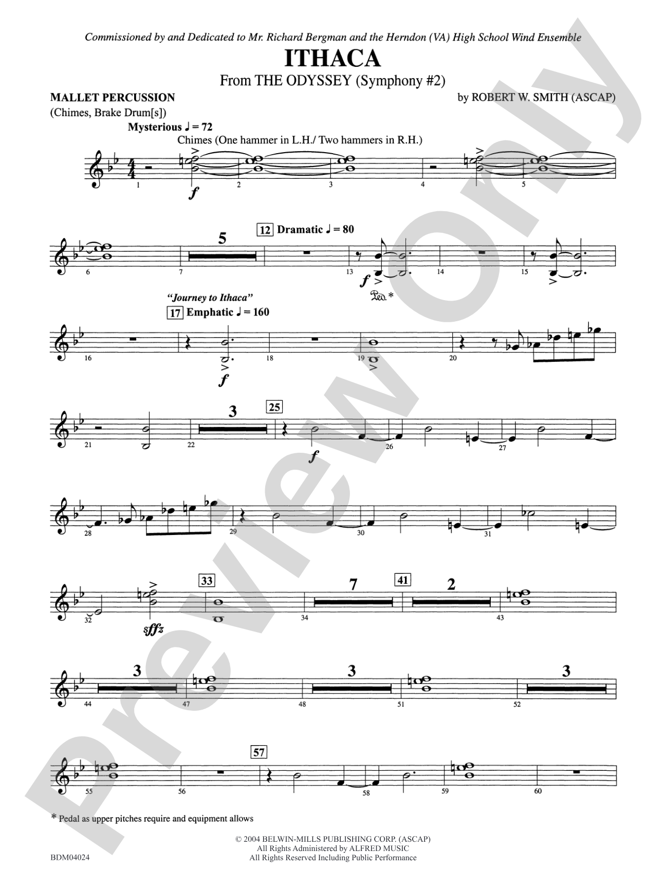 Ithaca (from The Odyssey (Symphony No. 2)): Mallets