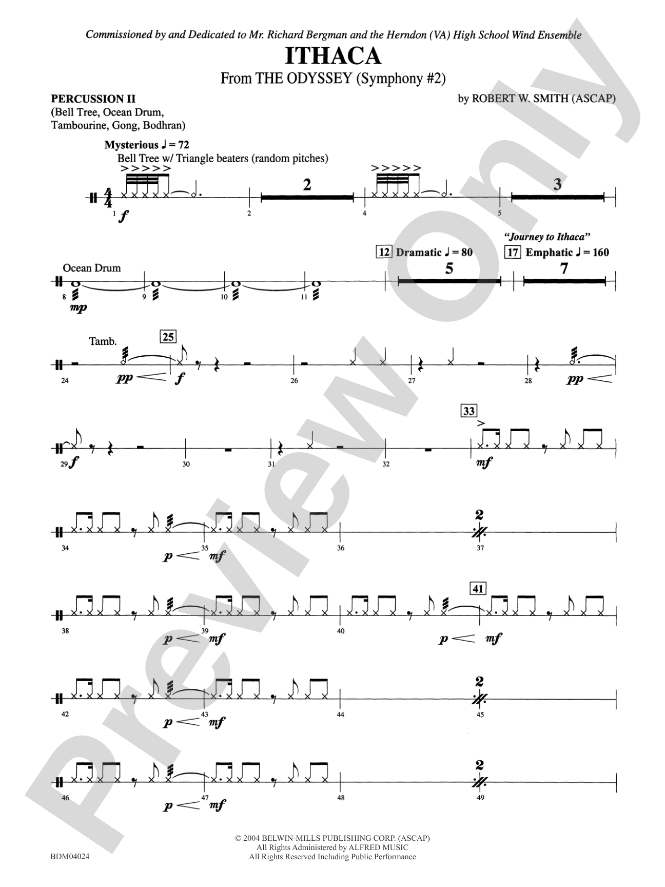 Ithaca (from The Odyssey (Symphony No. 2)): 2nd Percussion