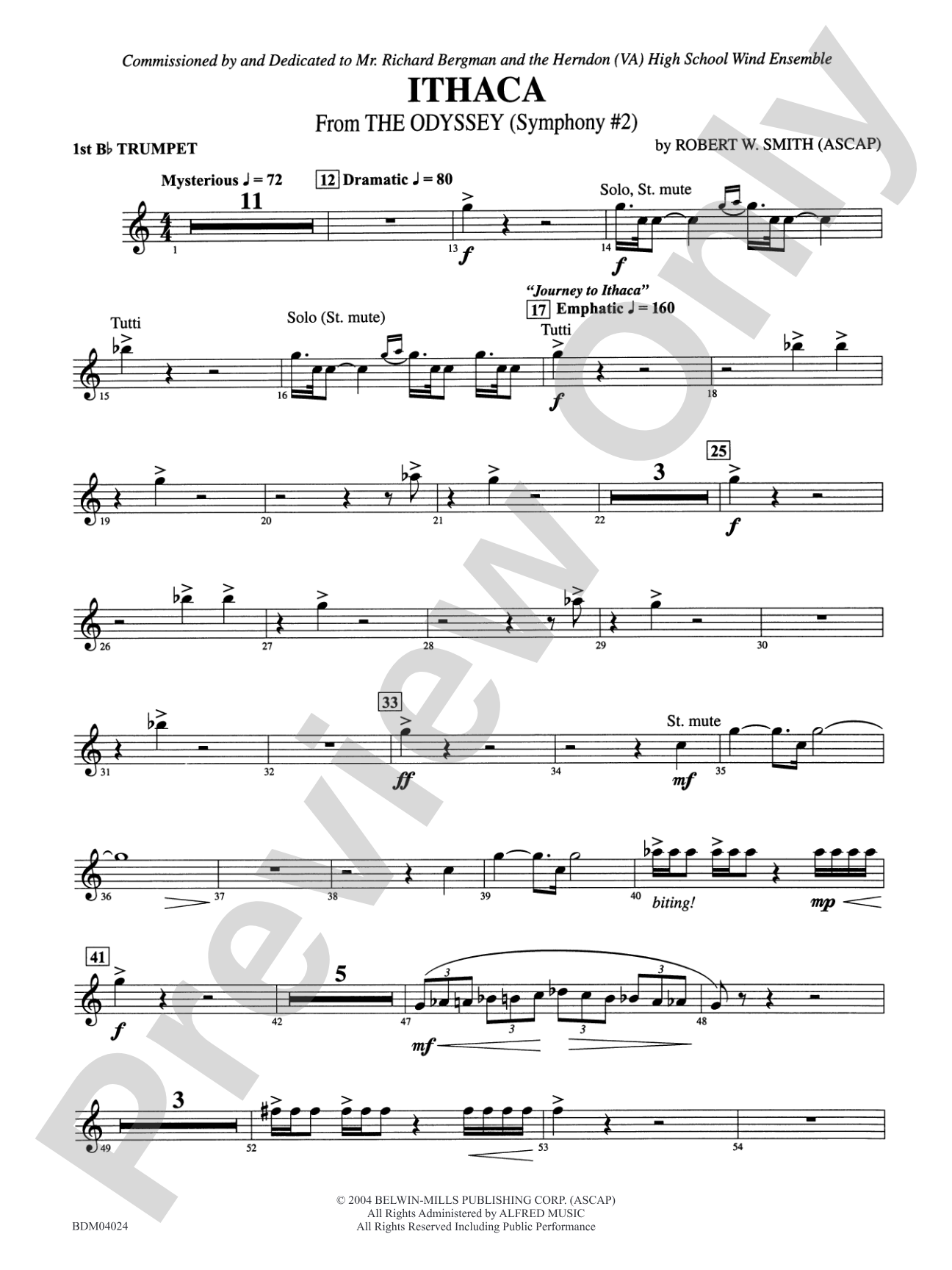 Ithaca (from The Odyssey (Symphony No. 2)): 1st B-flat Trumpet