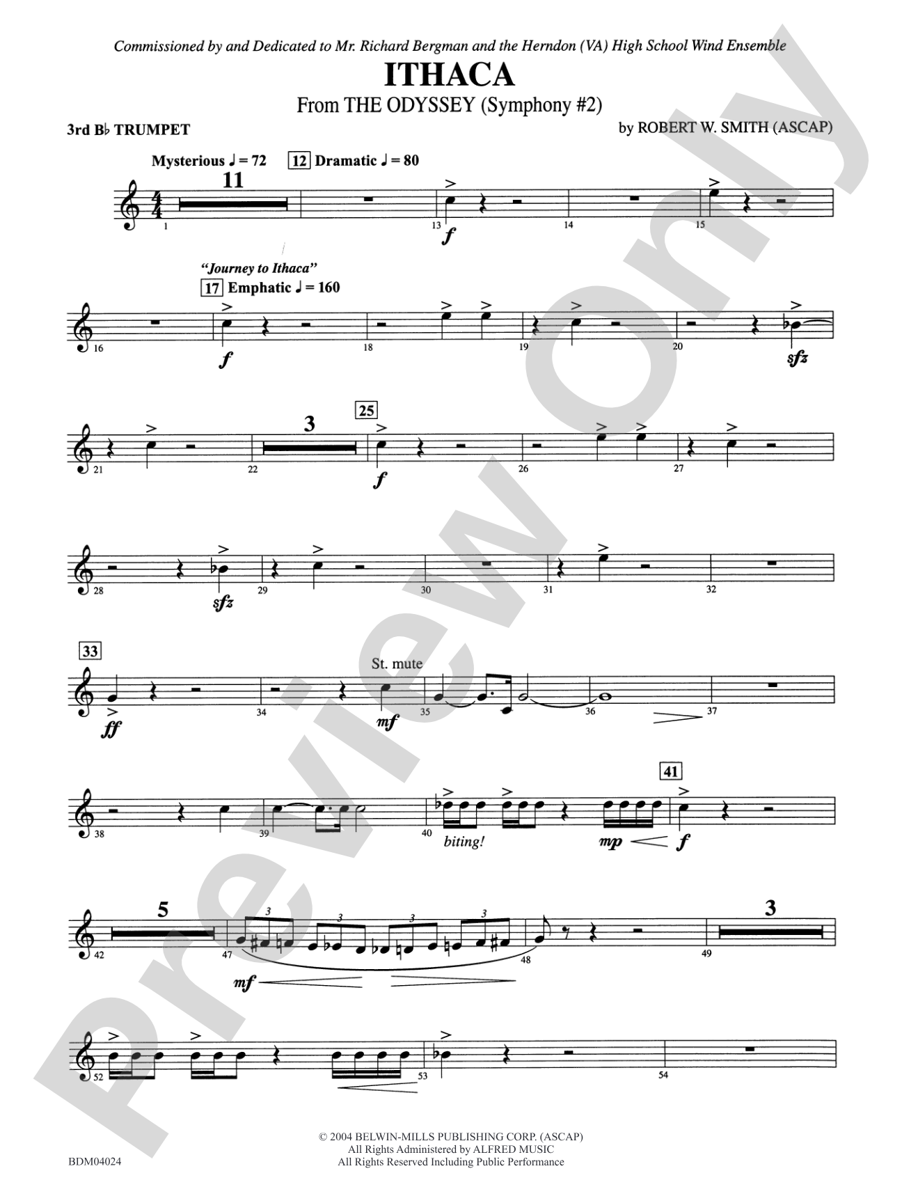 Ithaca (from The Odyssey (Symphony No. 2)): 3rd B-flat Trumpet