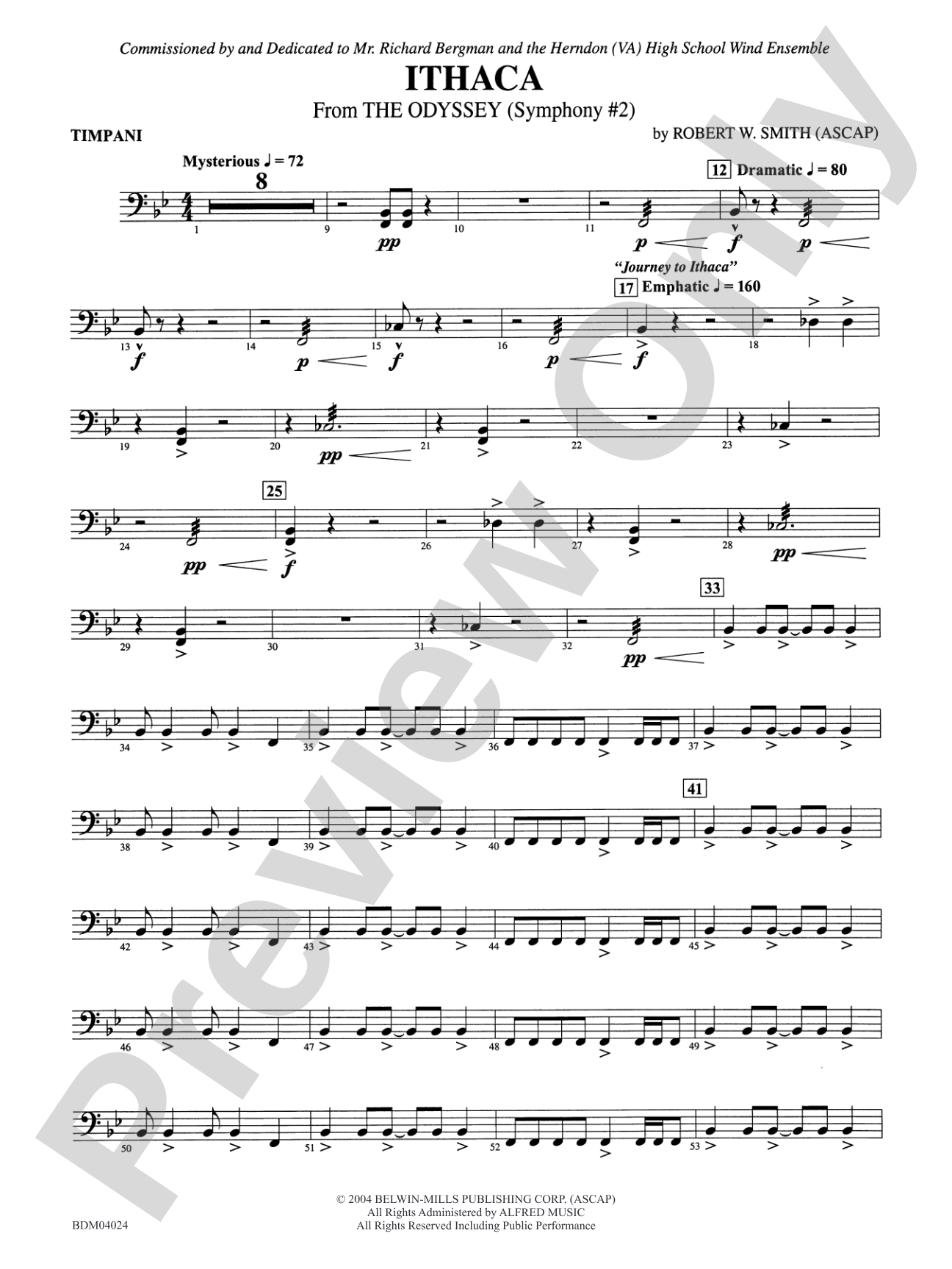 Ithaca (from The Odyssey (Symphony No. 2)): Timpani