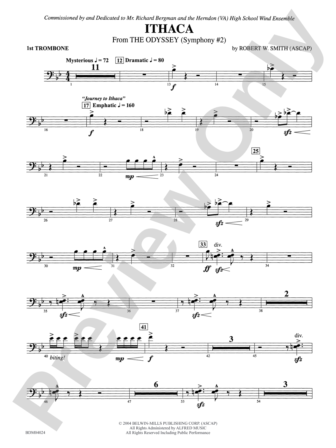 Ithaca (from The Odyssey (Symphony No. 2)): 1st Trombone